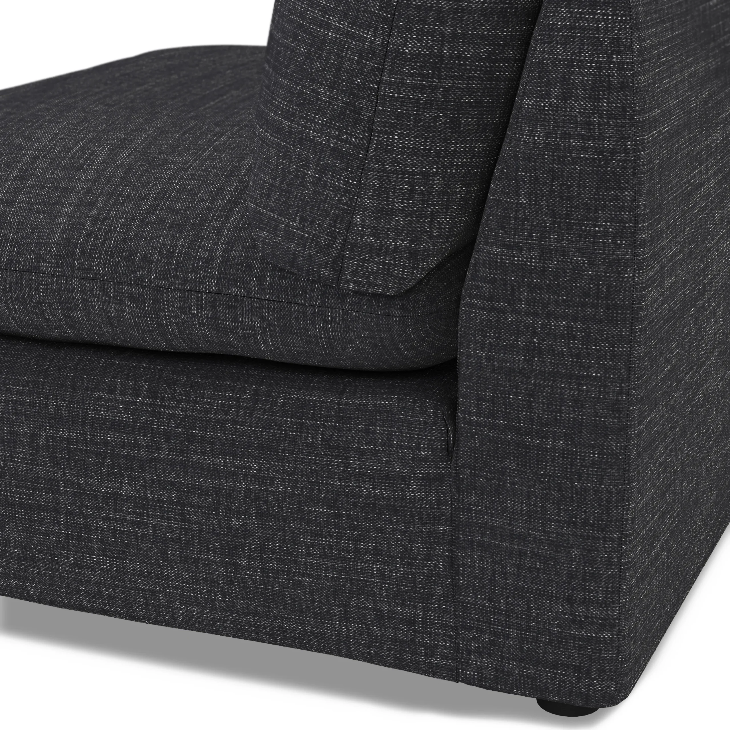 Leigh 39.5_ Armless Chair Module - Napa Charcoal - Image 4