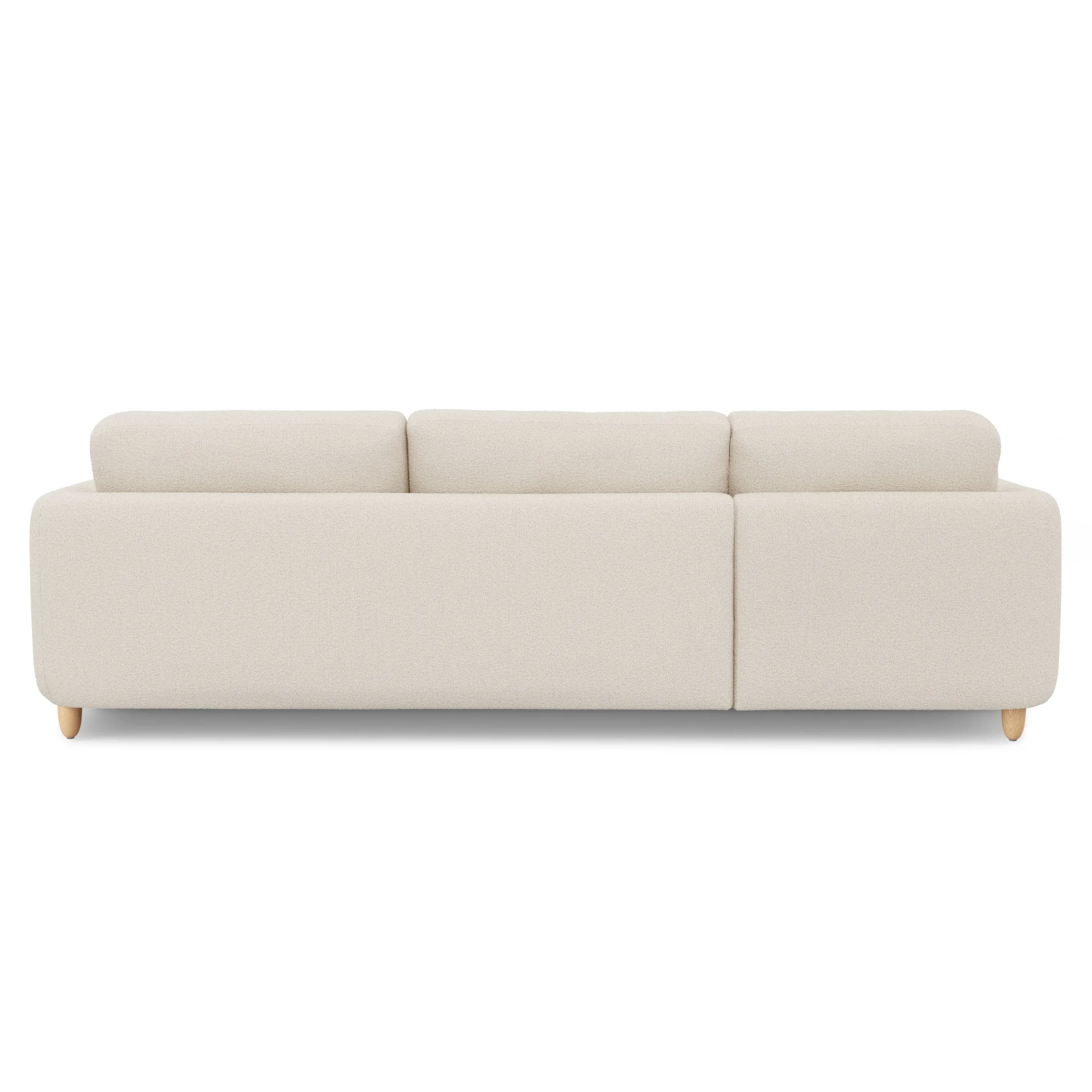 Vati 114_ Left Storage Sleeper Sectional - Natural Oak and Ivory Wool Bouclé - Image 12