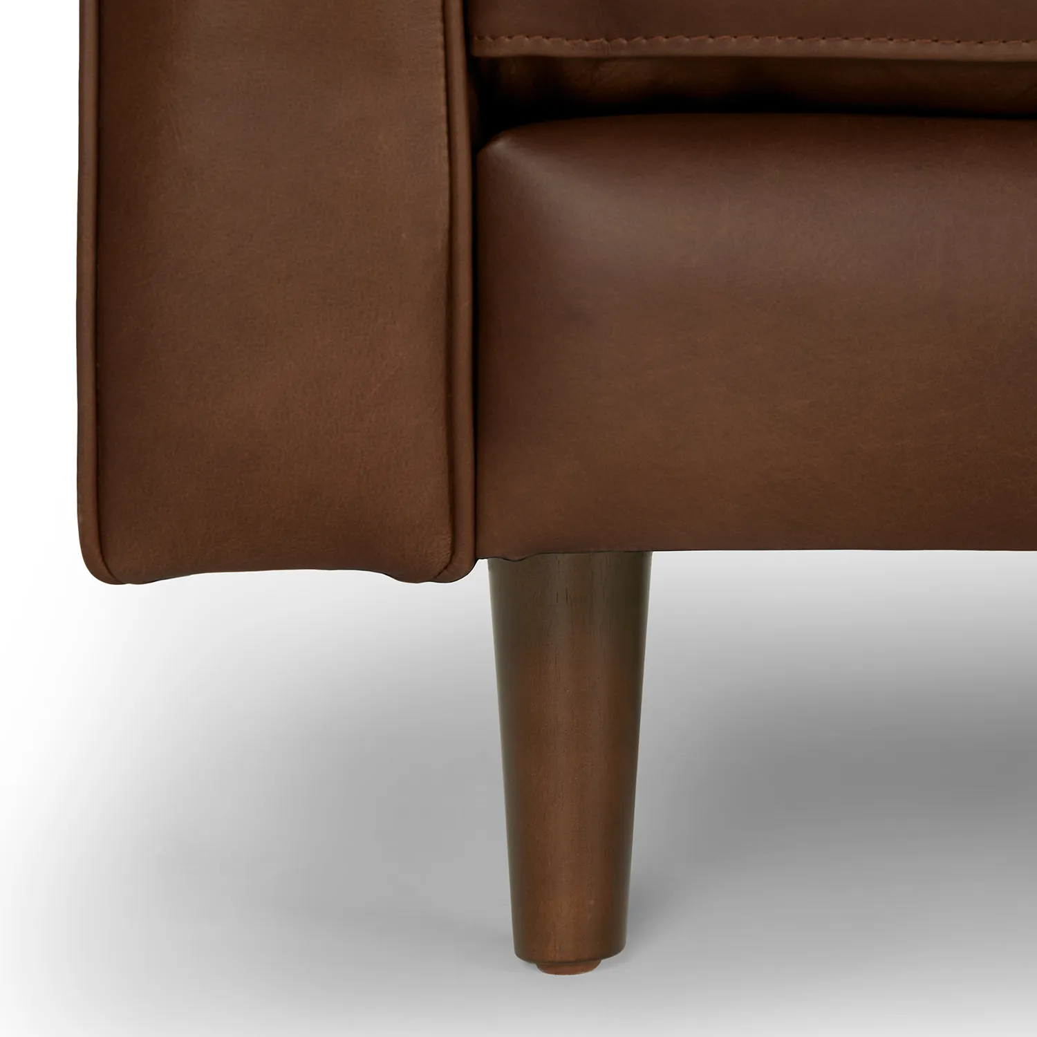 Sven 42_ Tufted Leather Lounge Chair - Charme Chocolat - Image 5