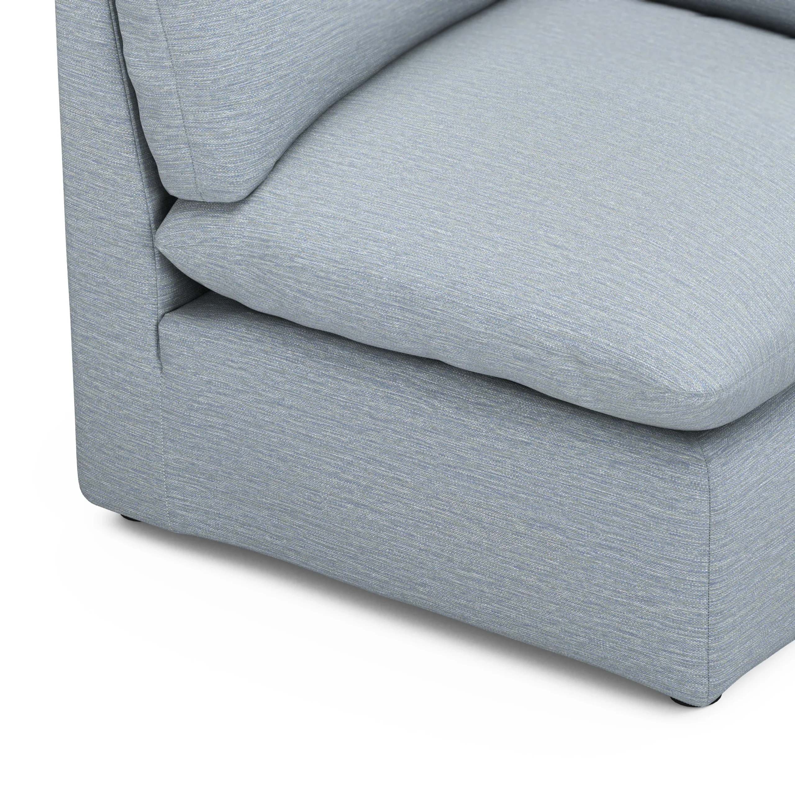 Leigh 41_ Corner Chair Module - Silver Light Blue - Image 6