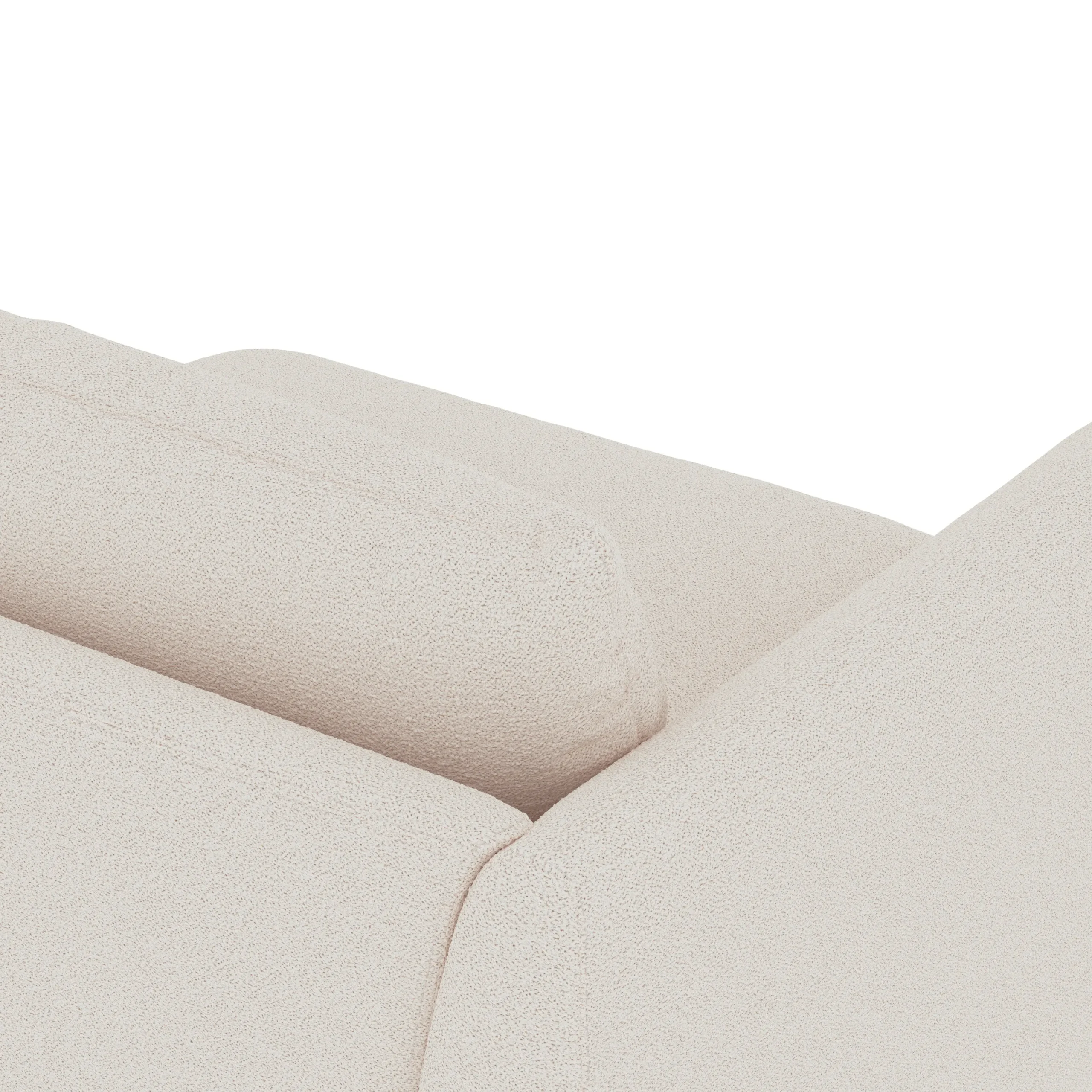 Leigh 46_ Left Arm Module - Ivory Wool Bouclé - Image 6