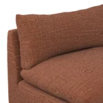 Leigh 79_ Armless Modular Sofa - Napa Rust