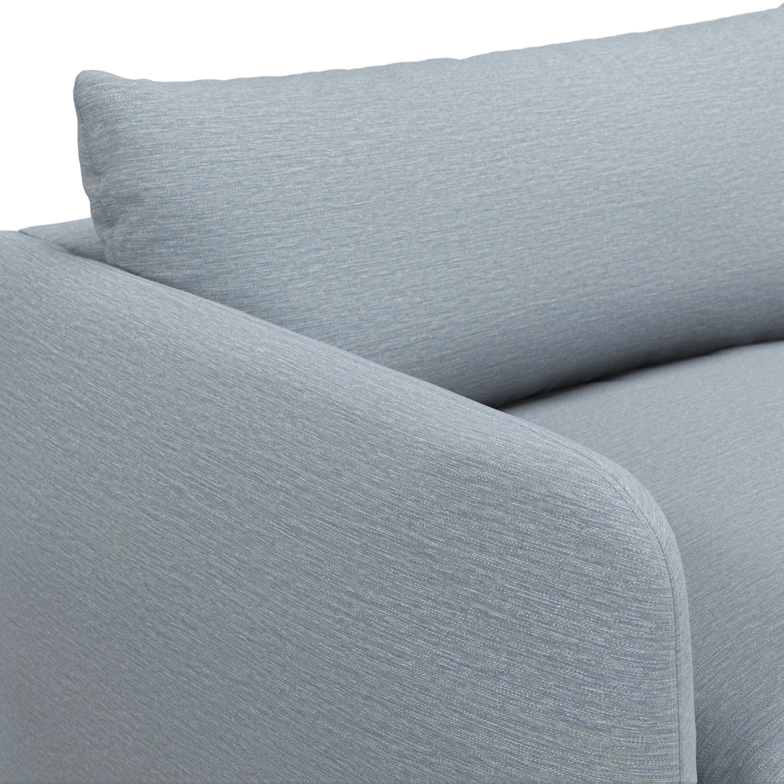 Leigh 92_ Modular Sofa - Silver Light Blue - Image 5