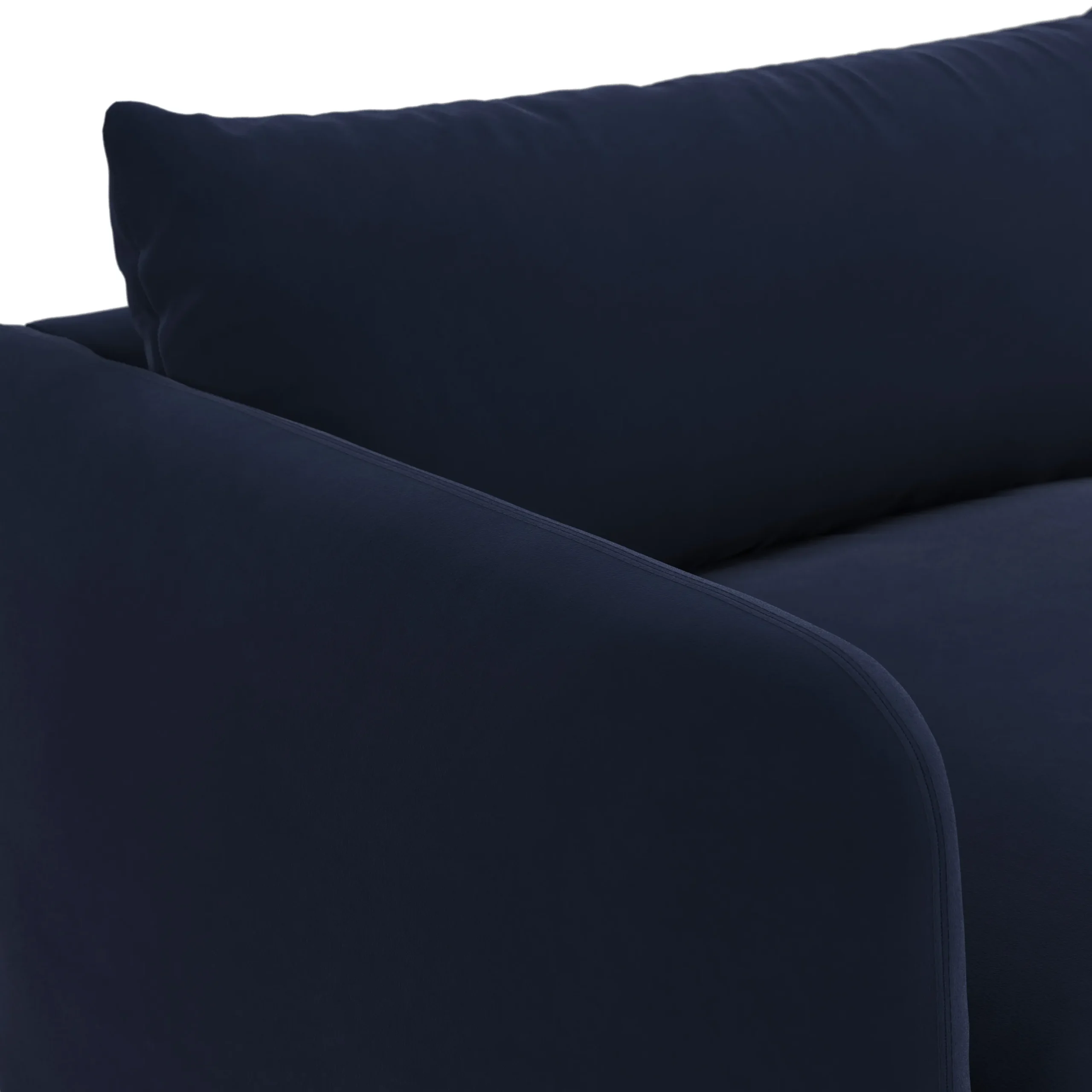 Leigh 92_ Velvet Modular Sofa - Hale Ink - Image 5