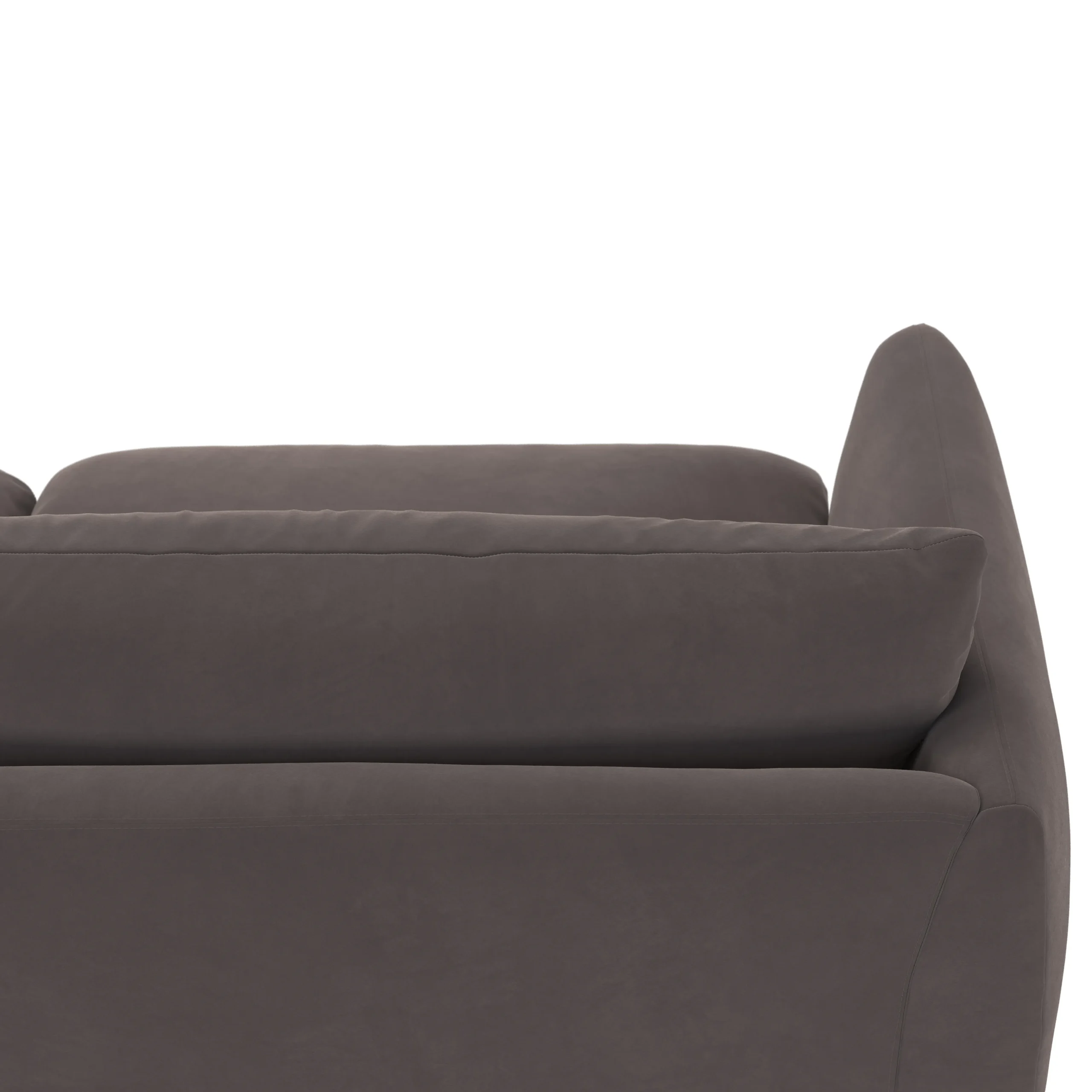 Leigh 92_ Velvet Modular Sofa - Hale Warm Gray - Image 6