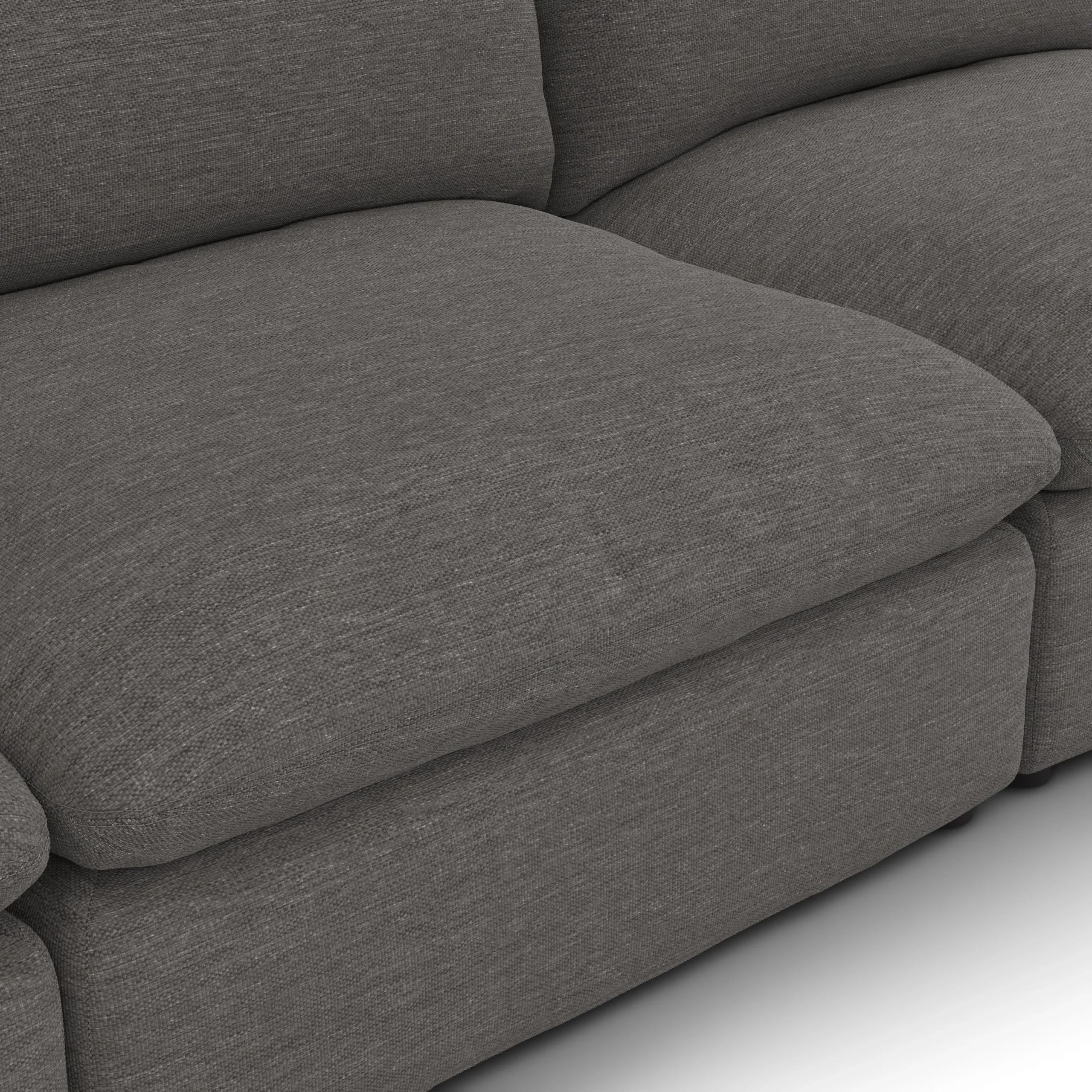 Leigh 118_ Armless Modular Sofa - Silver Gray - Image 6
