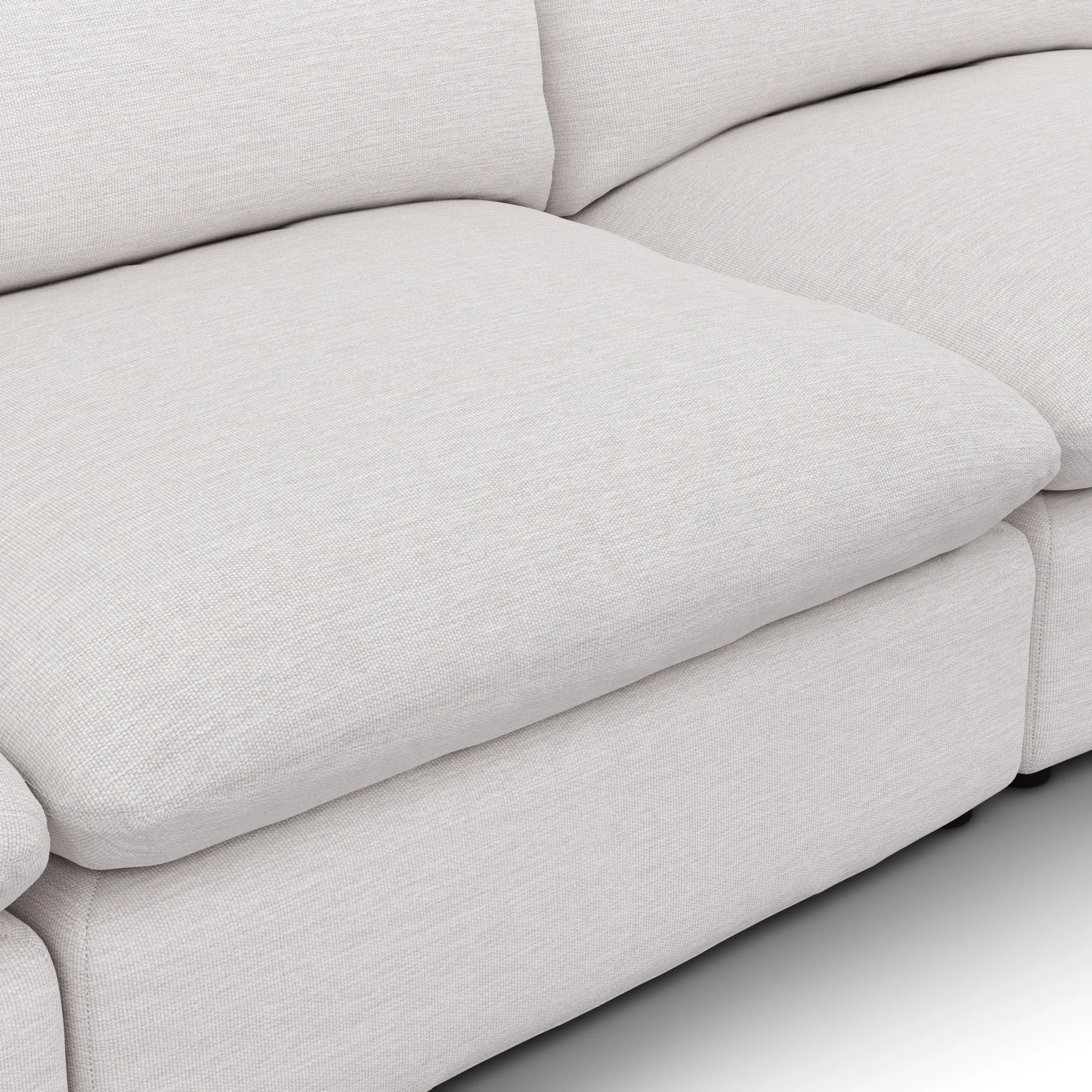 Leigh 118_ Armless Modular Sofa - Silver Ivory - Image 6