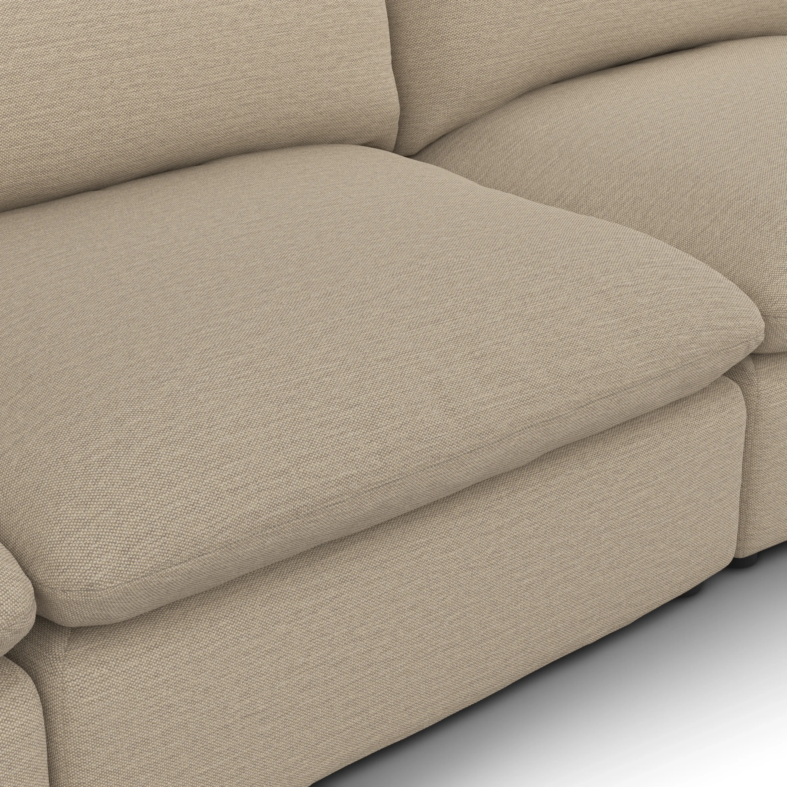 Leigh 118_ Armless Modular Sofa - Silver Taupe - Image 6