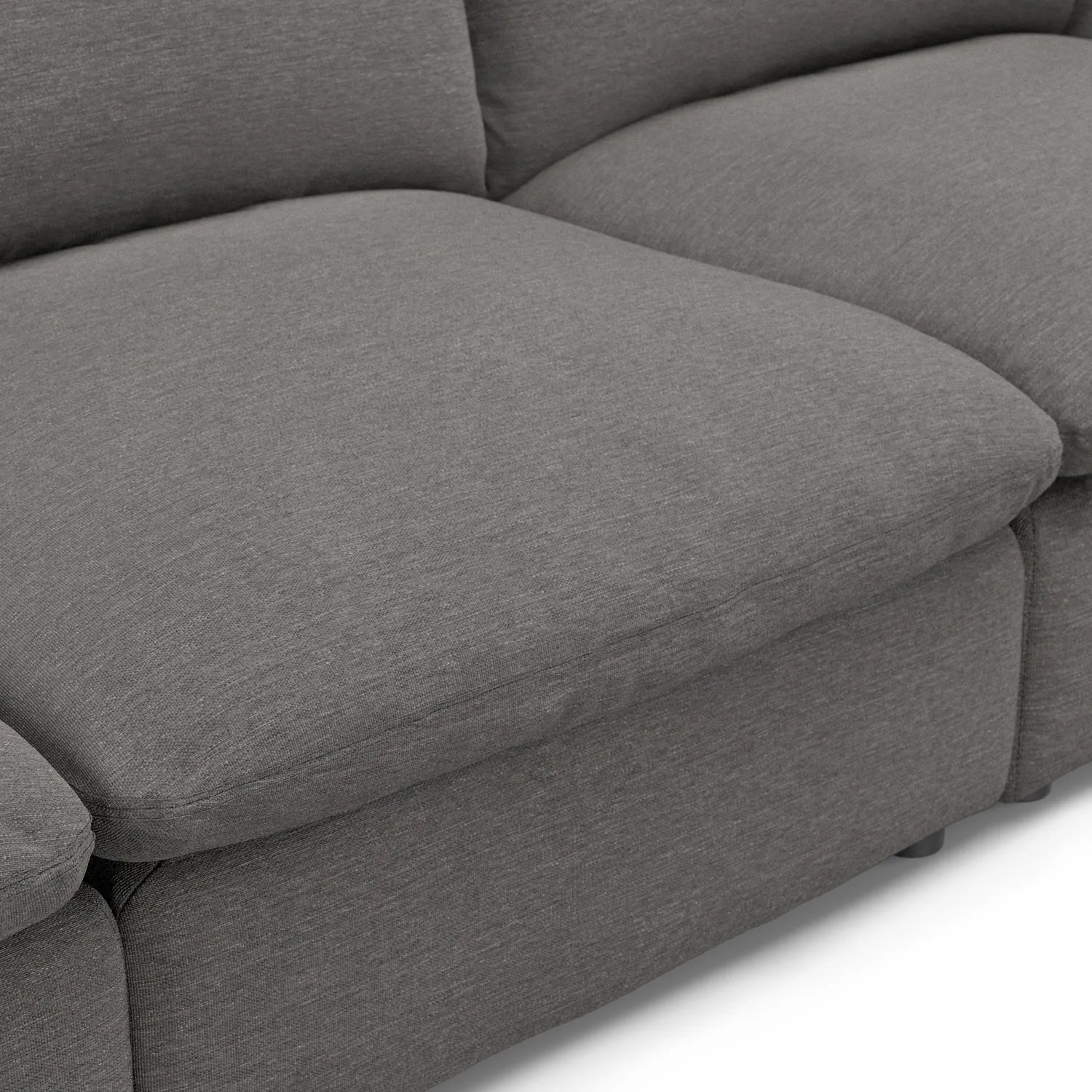 Leigh 131.5_ Modular Sofa - Silver Gray - Image 6