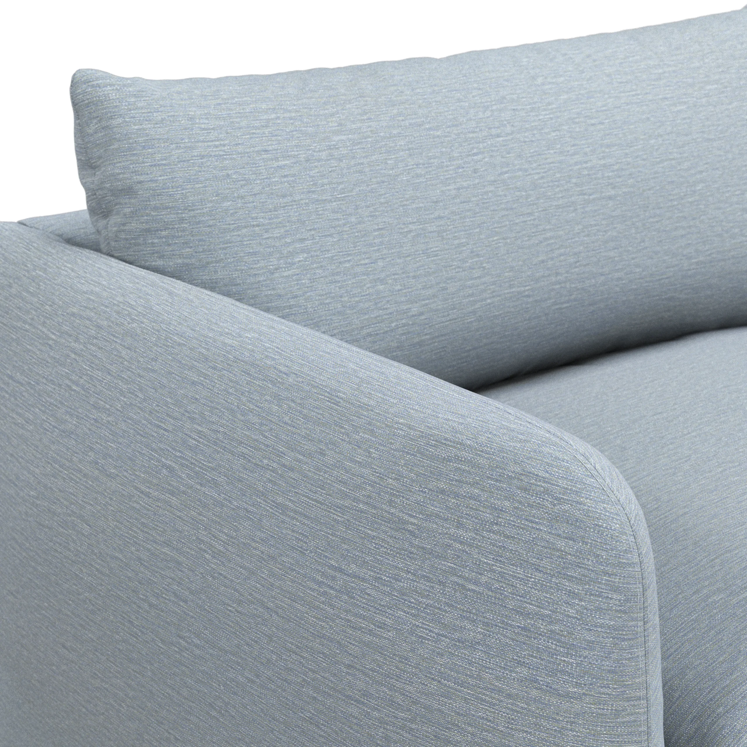 Leigh 131.5_ Modular Sofa - Silver Light Blue - Image 5