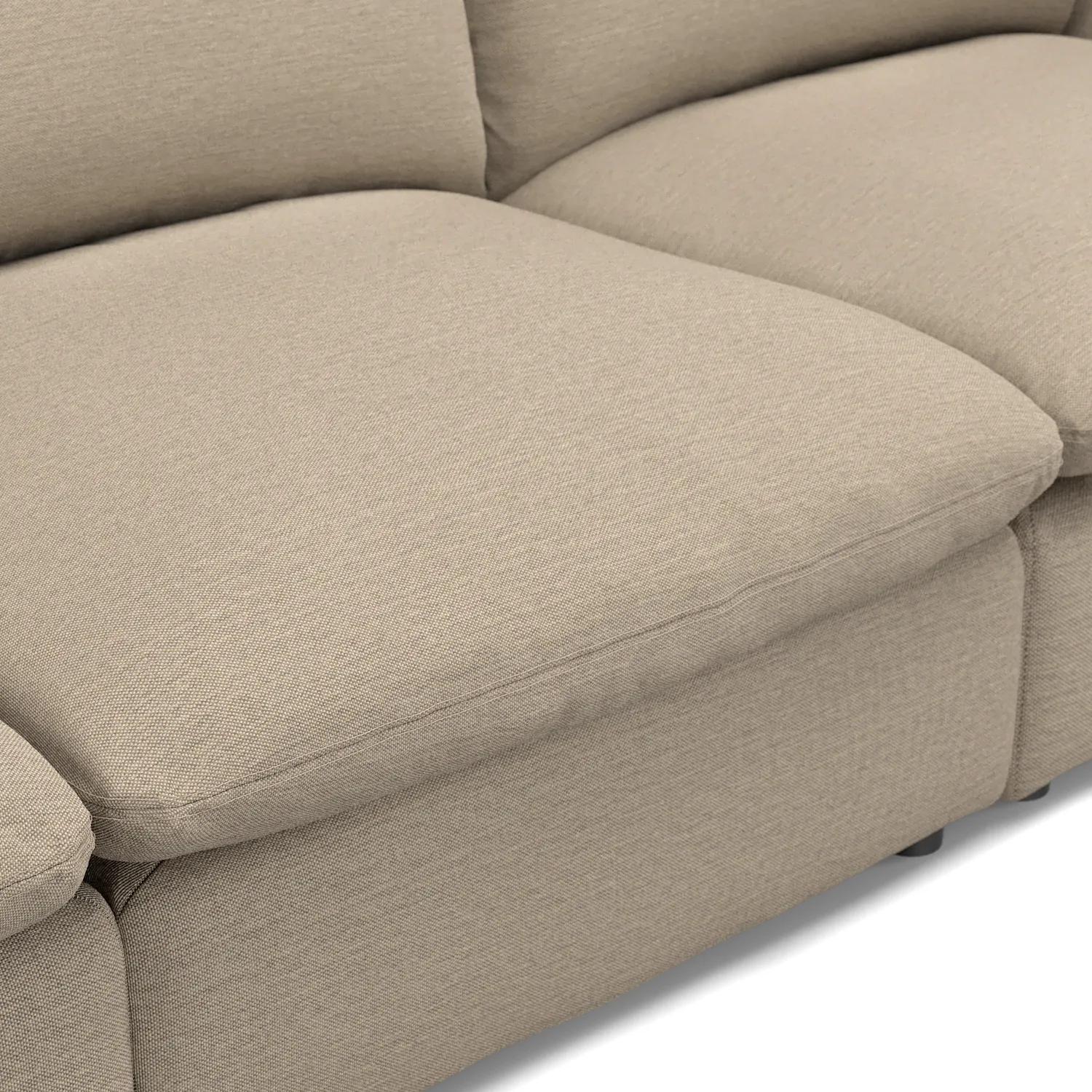 Leigh 131.5_ Modular Sofa - Silver Taupe - Image 6