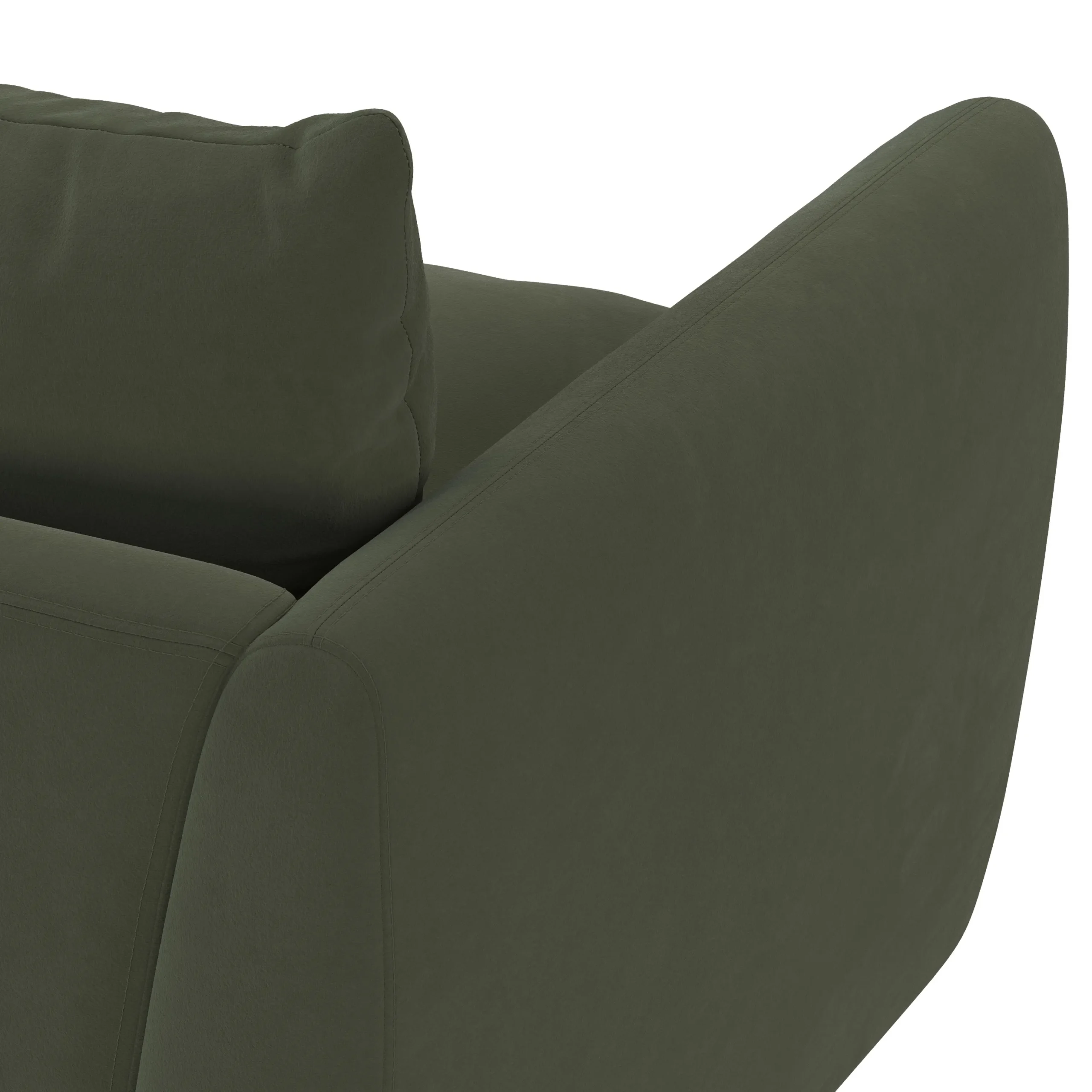 Leigh 131.5_ Velvet Modular Sofa - Hale Fir Green - Image 5