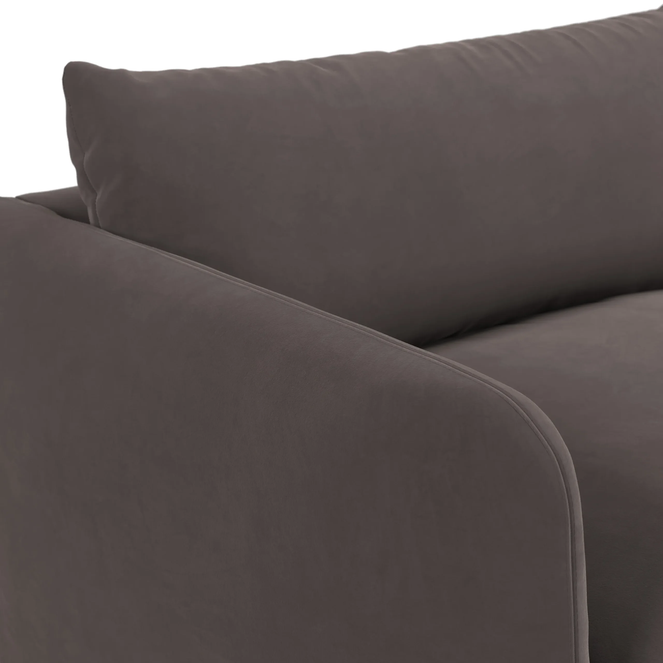 Leigh 131.5_ Velvet Modular Sofa - Hale Warm Gray - Image 7