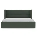 Calabri King Upholstered Bed - Green Wool Bouclé