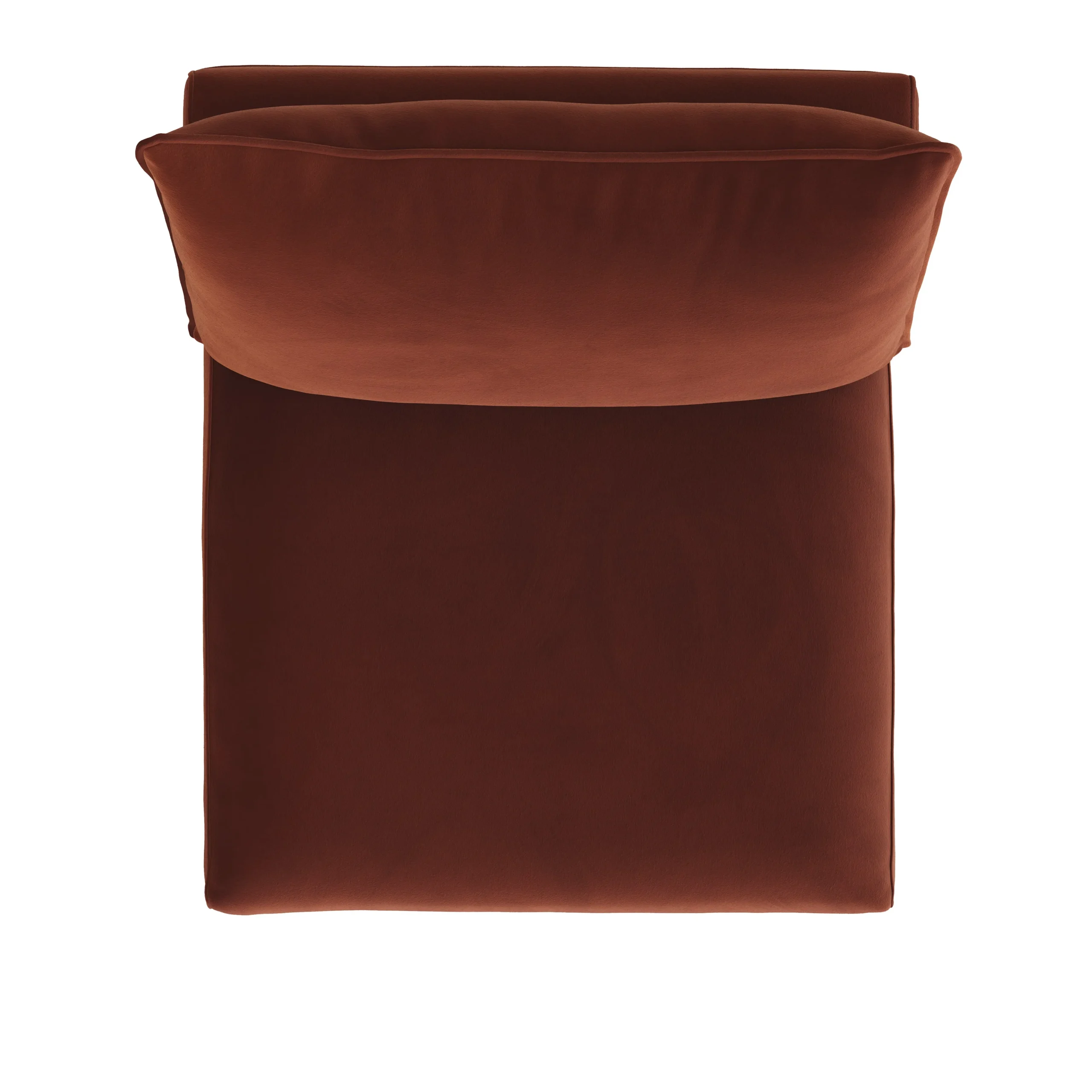 Lenae 32_ Velvet Armless Chair Module - Hale Rust - Image 6