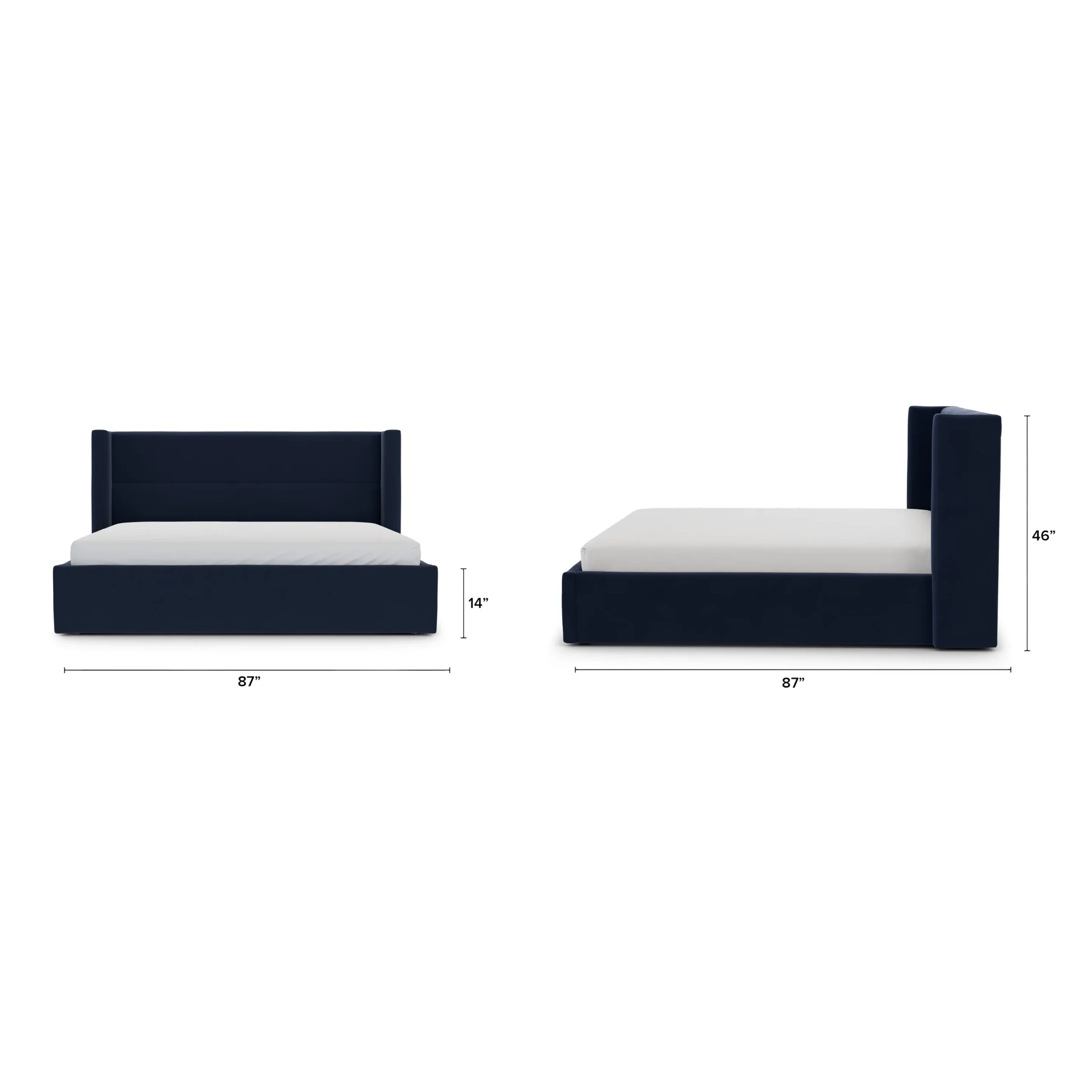 Calabri King Velvet Bed - Hale Ink - Image 8