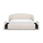 Kayra King Upholstered Storage Bed - Ivory Bouclé