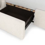Kayra Queen Upholstered Storage Bed - Ivory Bouclé