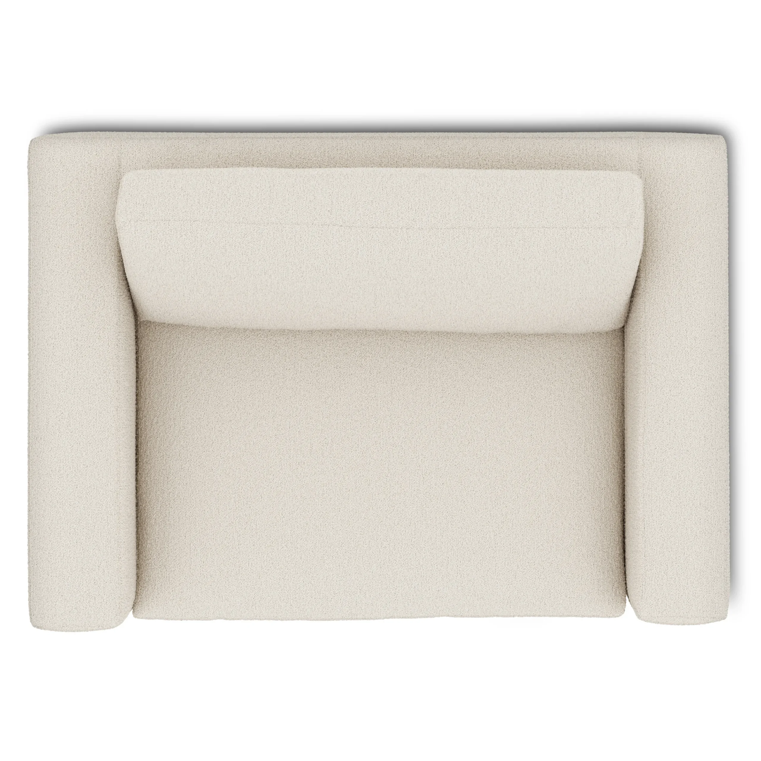 Riley 57.5_ Sleeper Chair - Ivory Wool Bouclé - Image 8