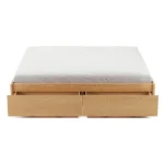 Leif King Platform Storage Bed - White Oak