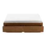 Leif Queen Platform Storage Bed - Smoked Oak
