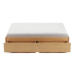 Leif Queen Platform Storage Bed - White Oak