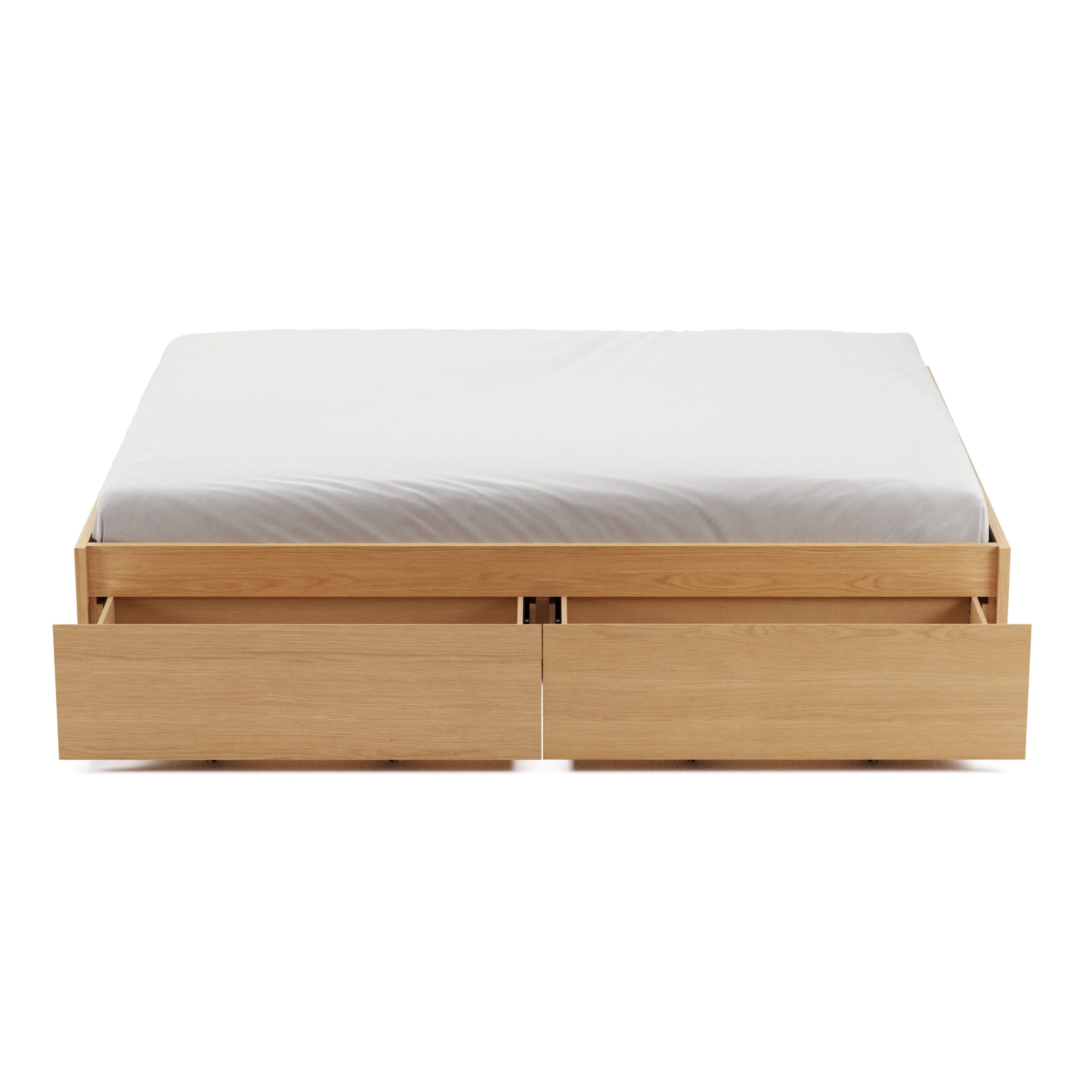 Leif Queen Platform Storage Bed - White Oak - Image 9