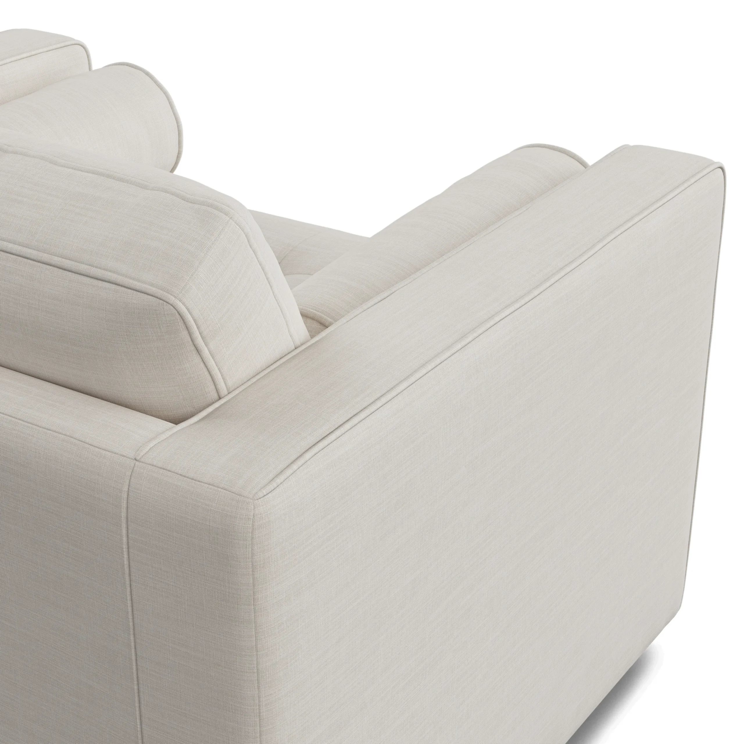 Sven 45.5_ Tufted Sleeper Chair - Biscuit Cream - Image 8