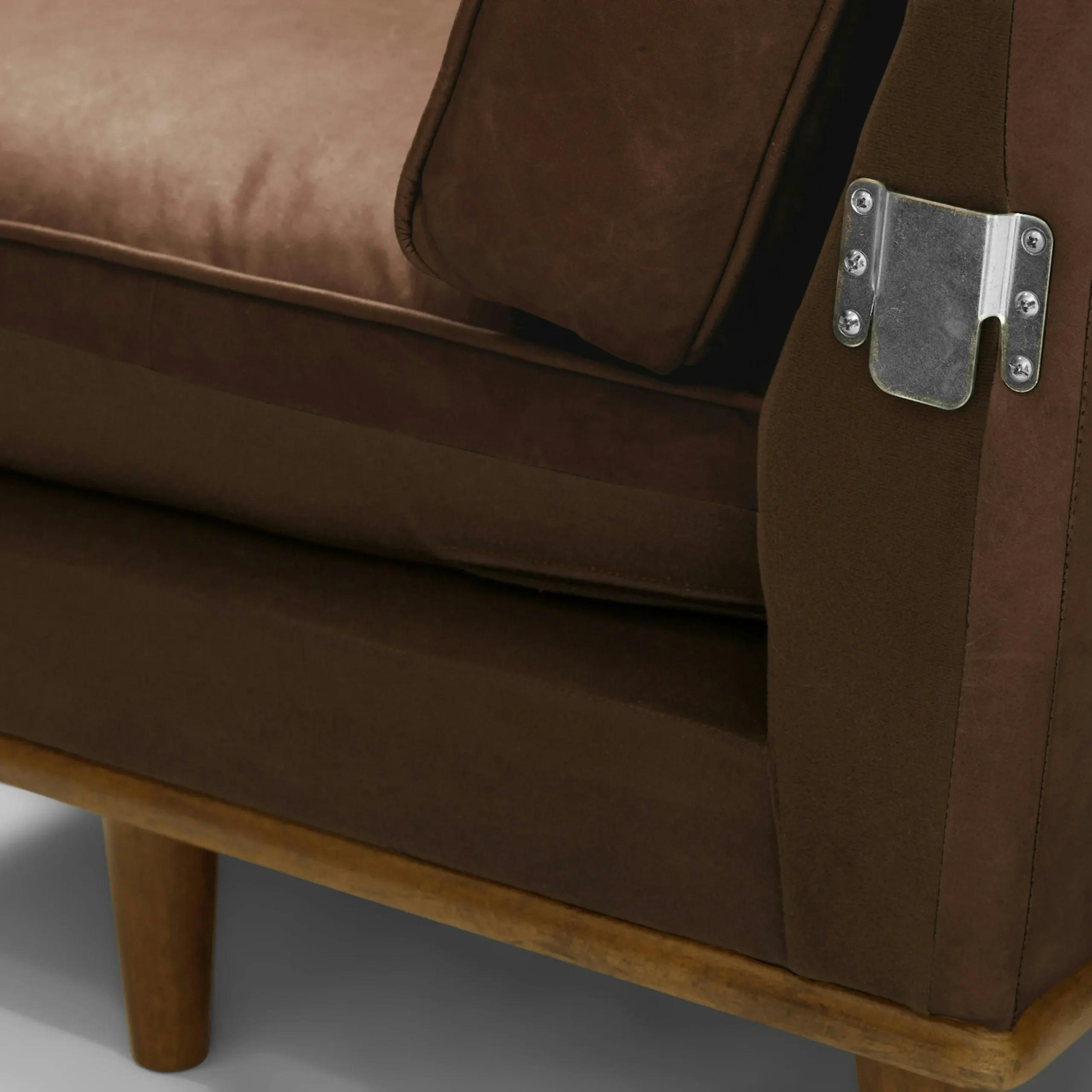 Timber 93_ Leather Corner Sectional - Charme Chocolat - Image 10