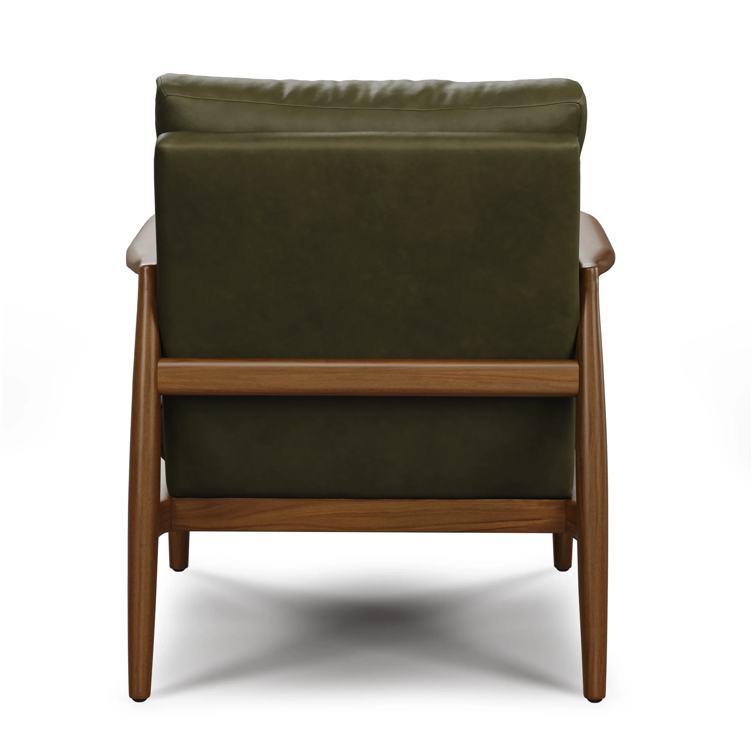 Bavel 26_ Leather Lounge Set - Walnut and Charme Green - Image 9