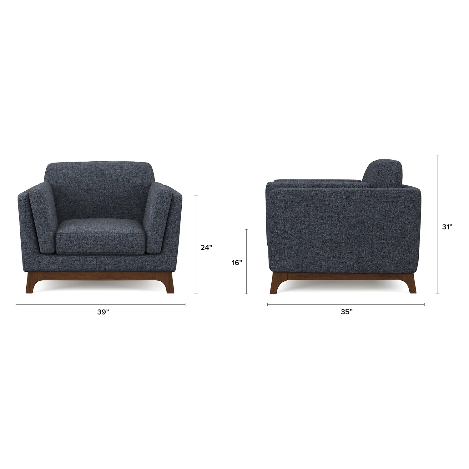 Ceni 39_ Lounge Chair - Denim Blue - Image 2