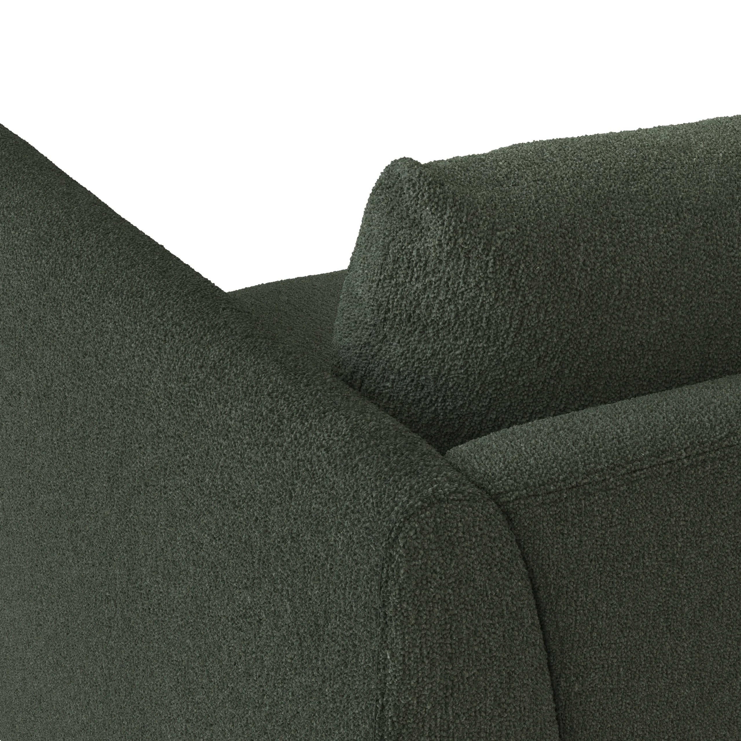 Leigh 42_ Lounge Chair - Green Wool Bouclé - Image 4