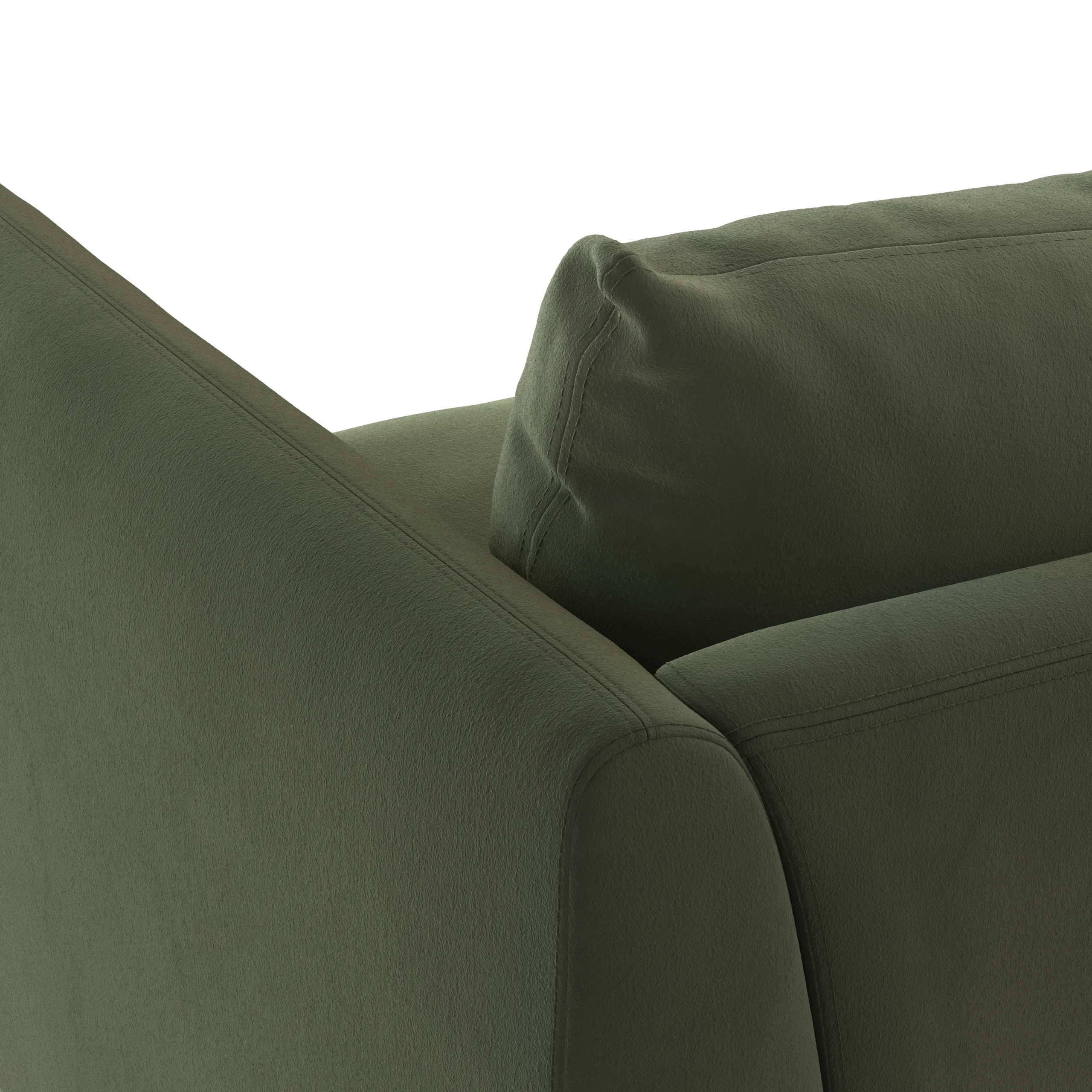 Leigh 42_ Velvet Lounge Chair - Hale Fir Green - Image 4