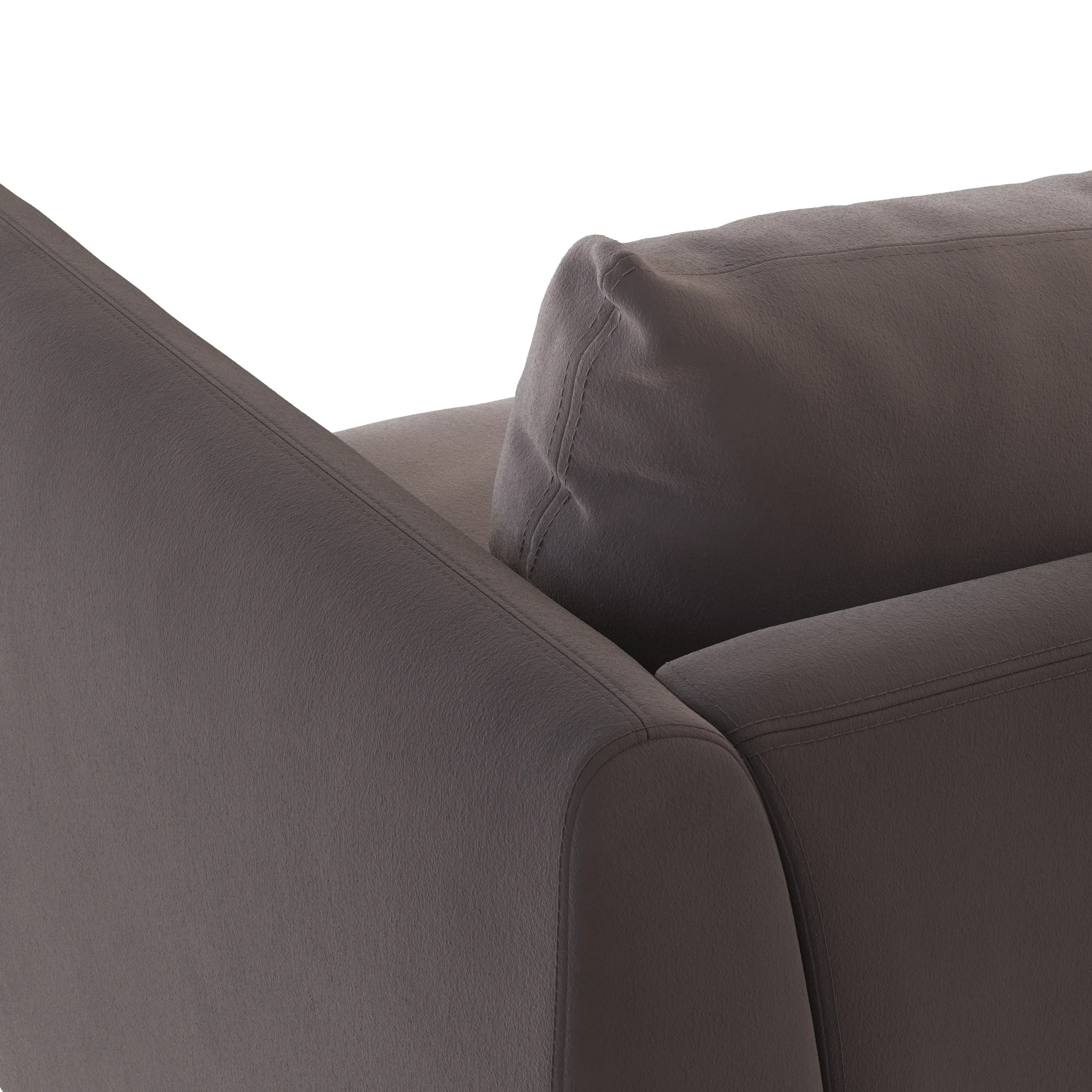 Leigh 42_ Velvet Lounge Chair - Hale Warm Gray - Image 4