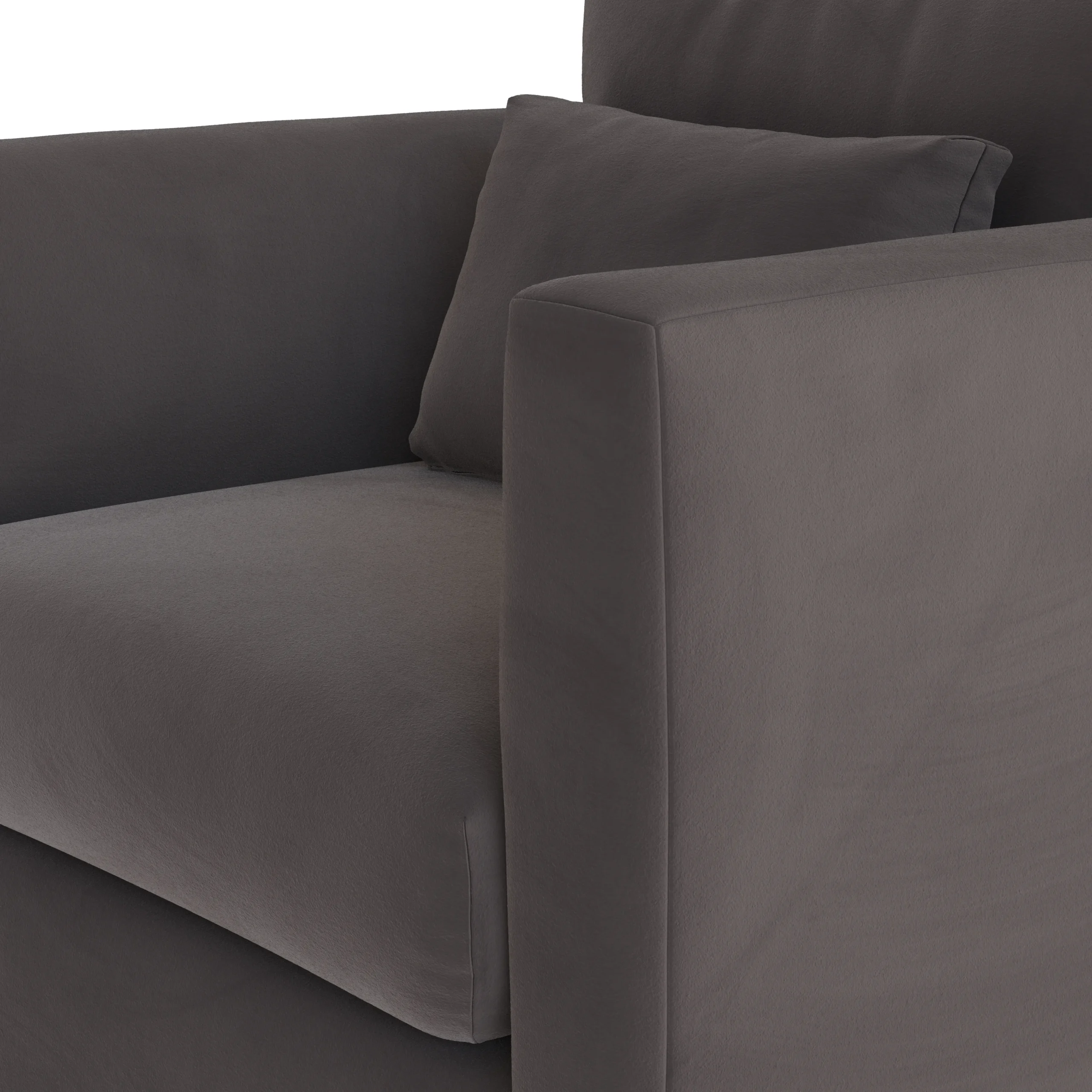 Marina 38_ Velvet Lounge Chair - Hale Warm Gray - Image 5