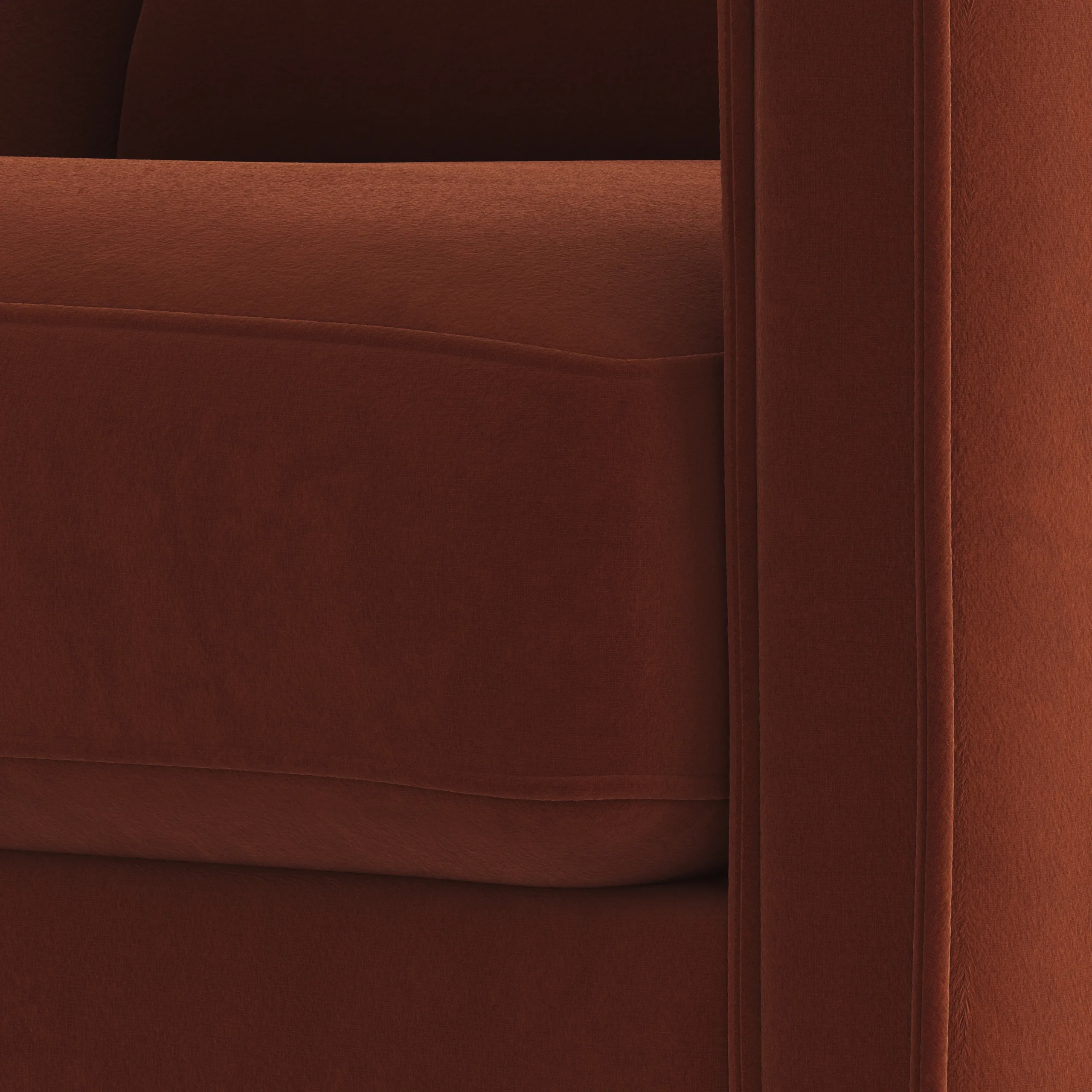 Oren 29.5_ Velvet Lounge Chair - Hale Rust - Image 5