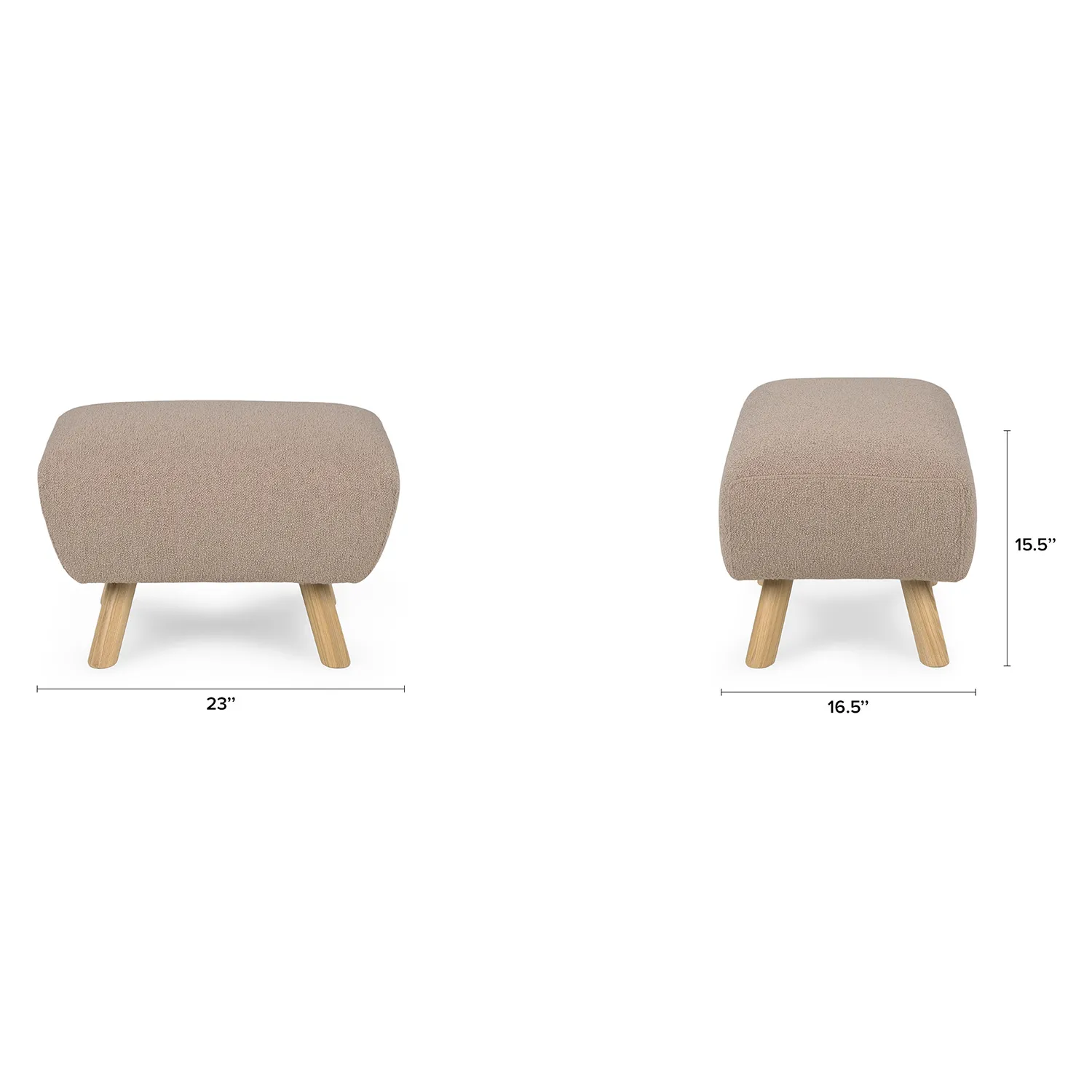 Gabriola 23_ Ottoman - Sandstone Wool Bouclé - Image 10