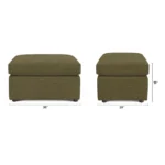 Landry 28_ Ottoman - Napa Moss