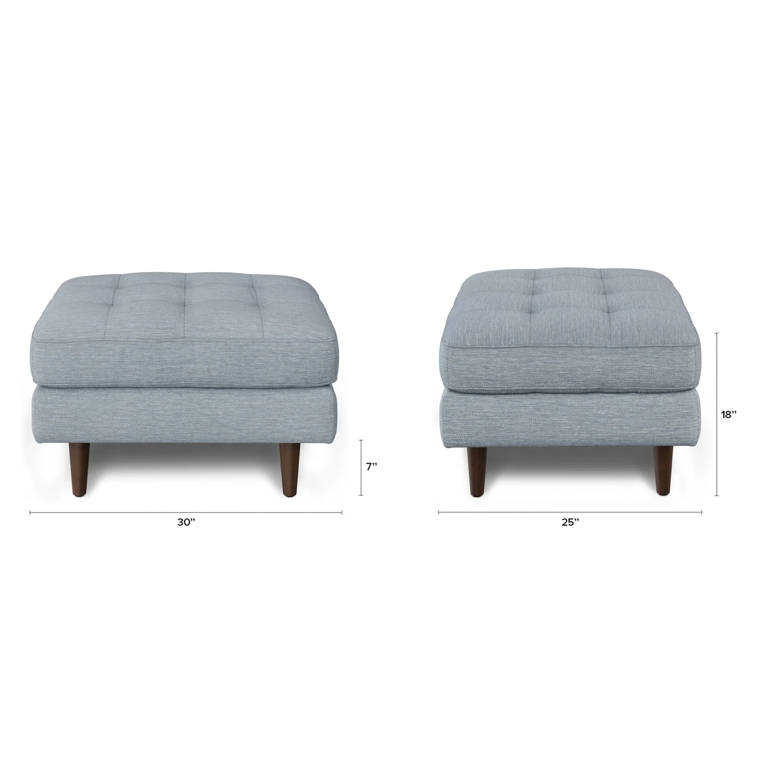 Sven 30_ Ottoman - Silver Light Blue - Image 2