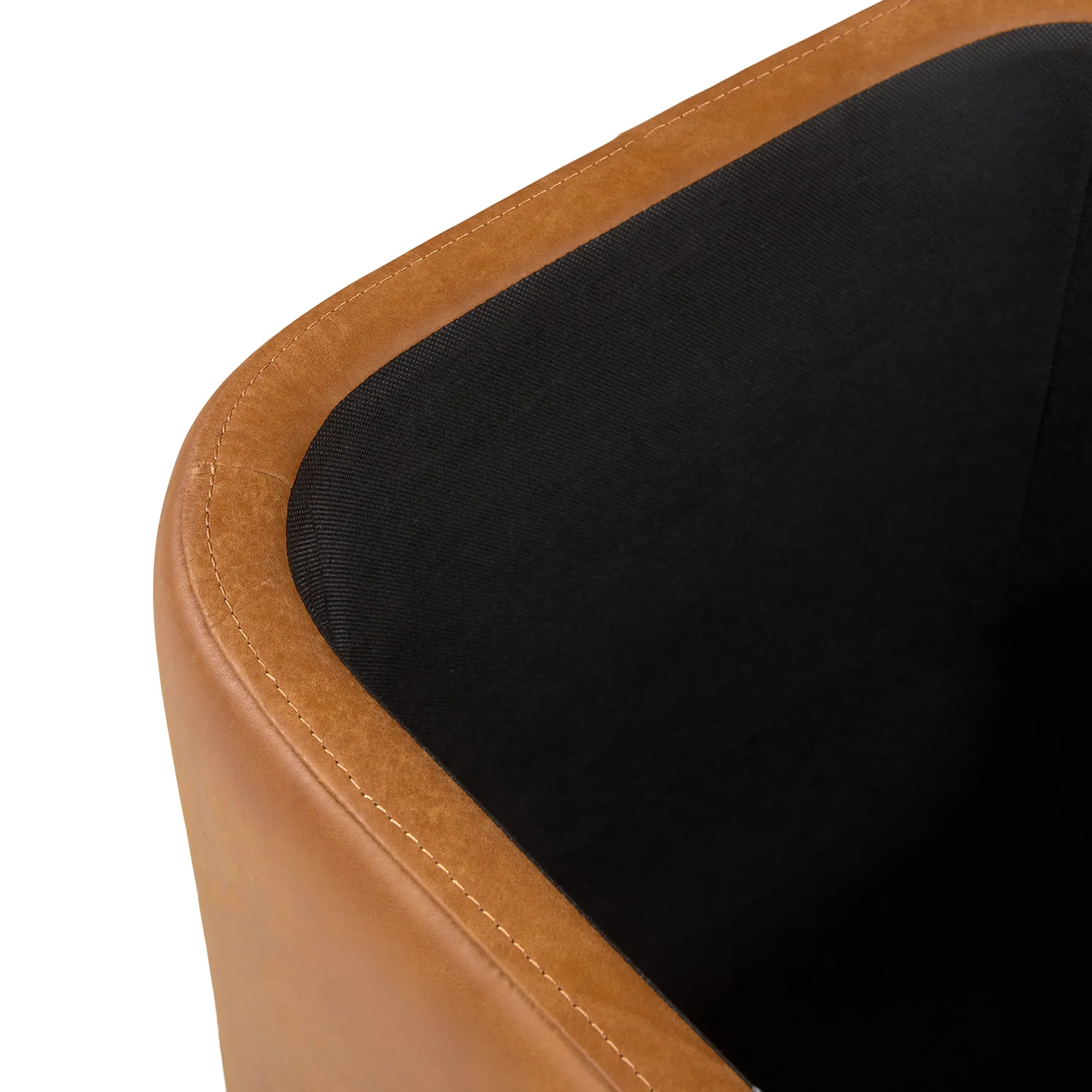 Maribo 19_ Leather Storage Ottoman - Rawhide Tan - Image 10
