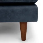 Sven 30_ Leather Ottoman - Oxford Blue