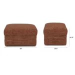 Riley 28_ Ottoman - Napa Rust