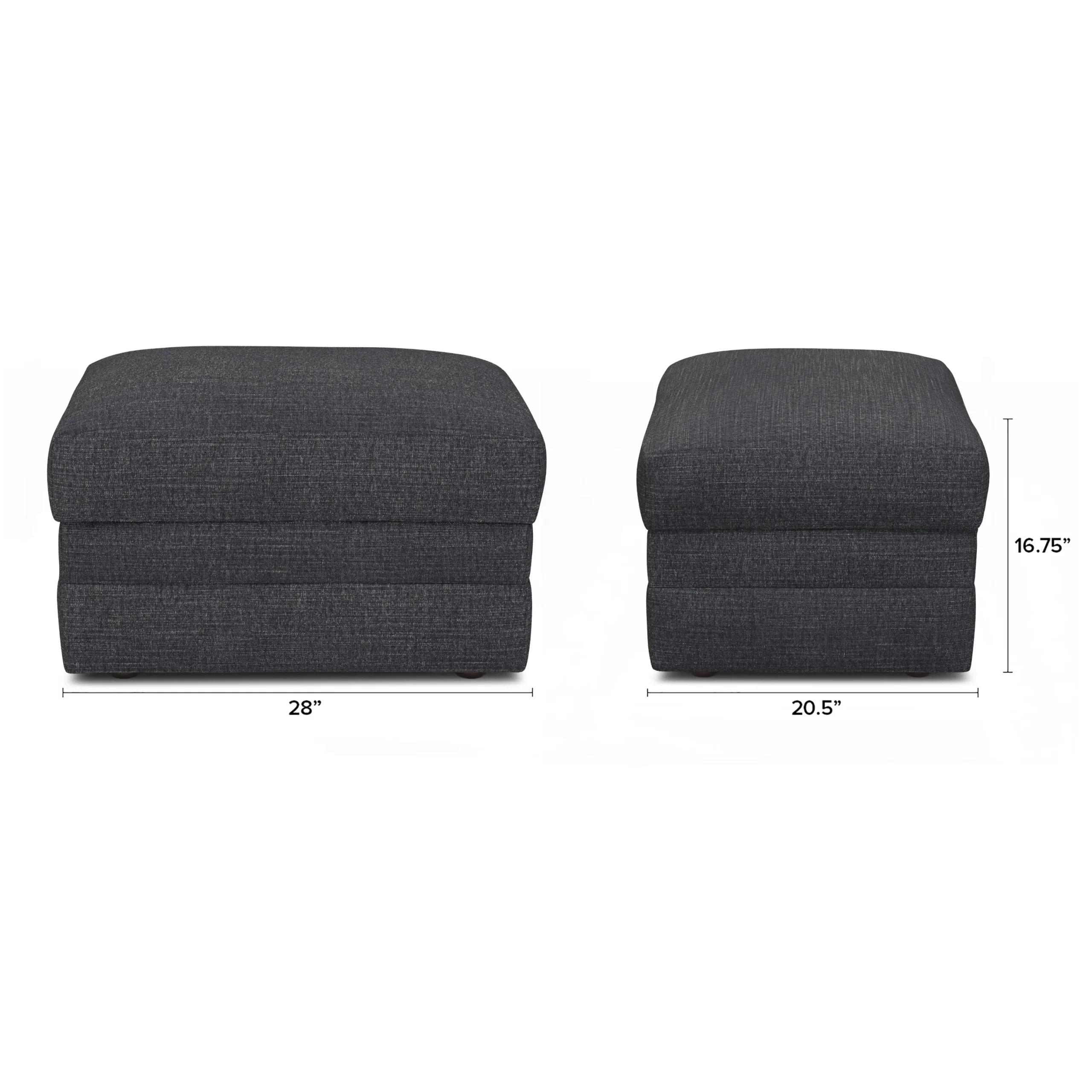 Riley 28_ Ottoman - Napa Charcoal - Image 2