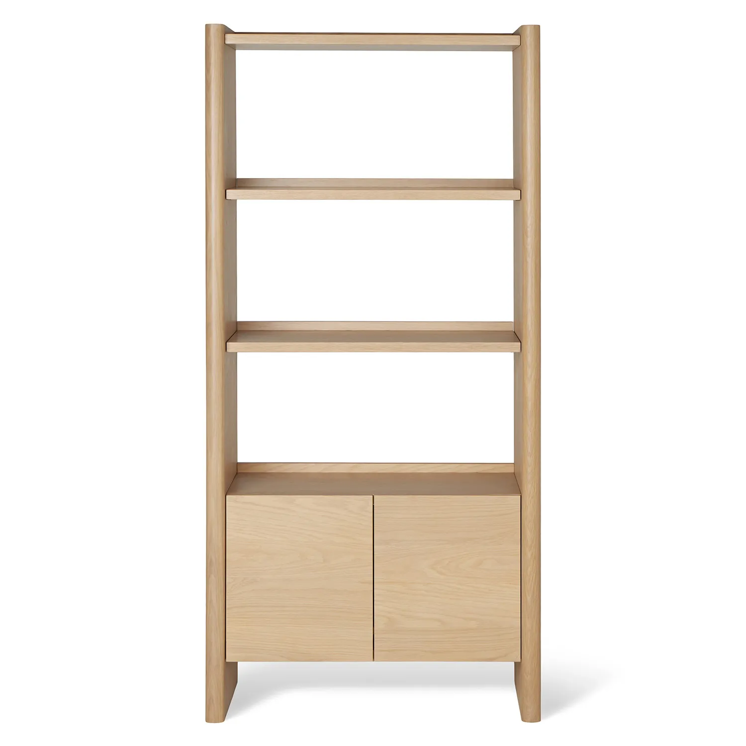 Torme 34_ Bookcase with Storage, Tall - White Oak - Image 10