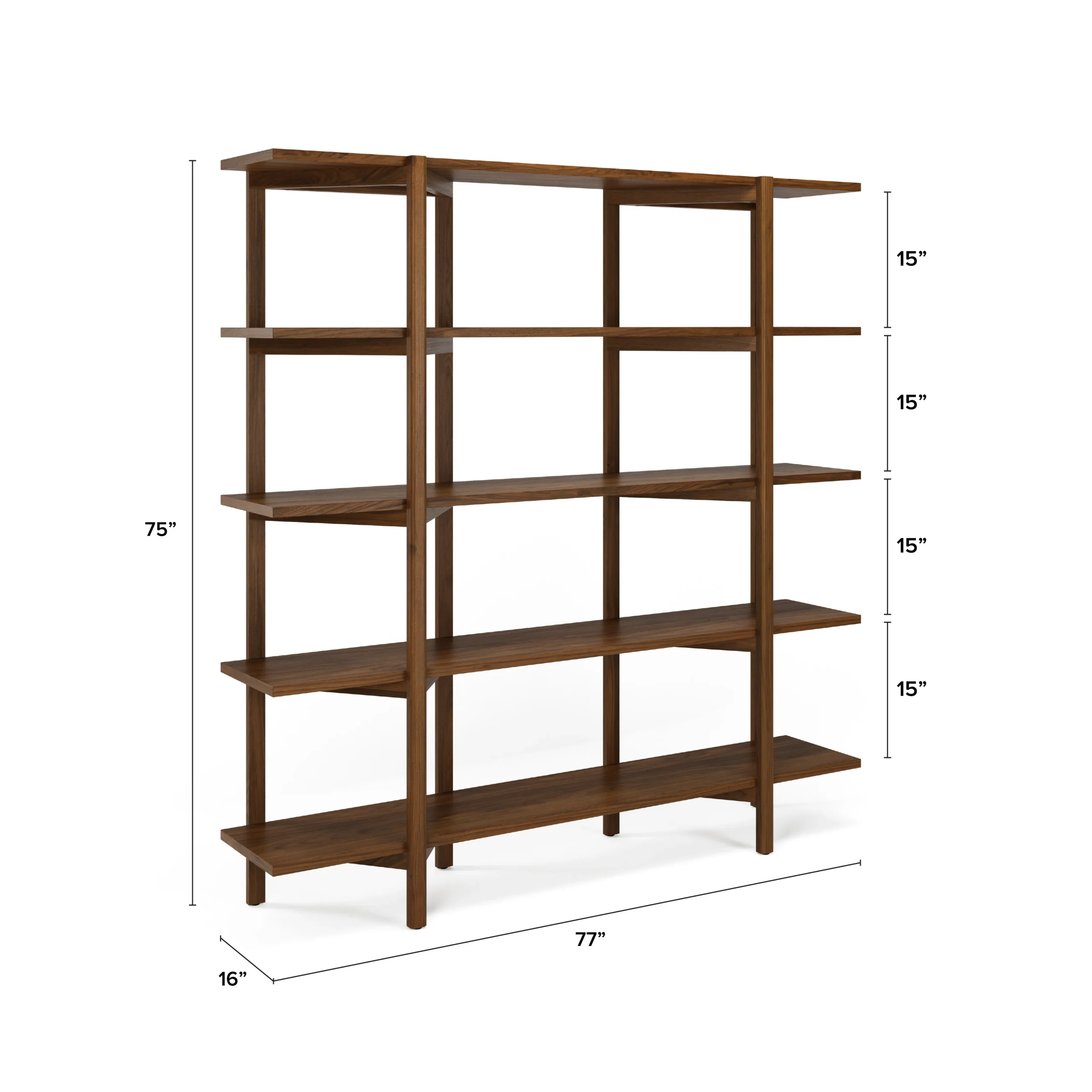 Zander 75_ Shelving Unit - Walnut - Image 10