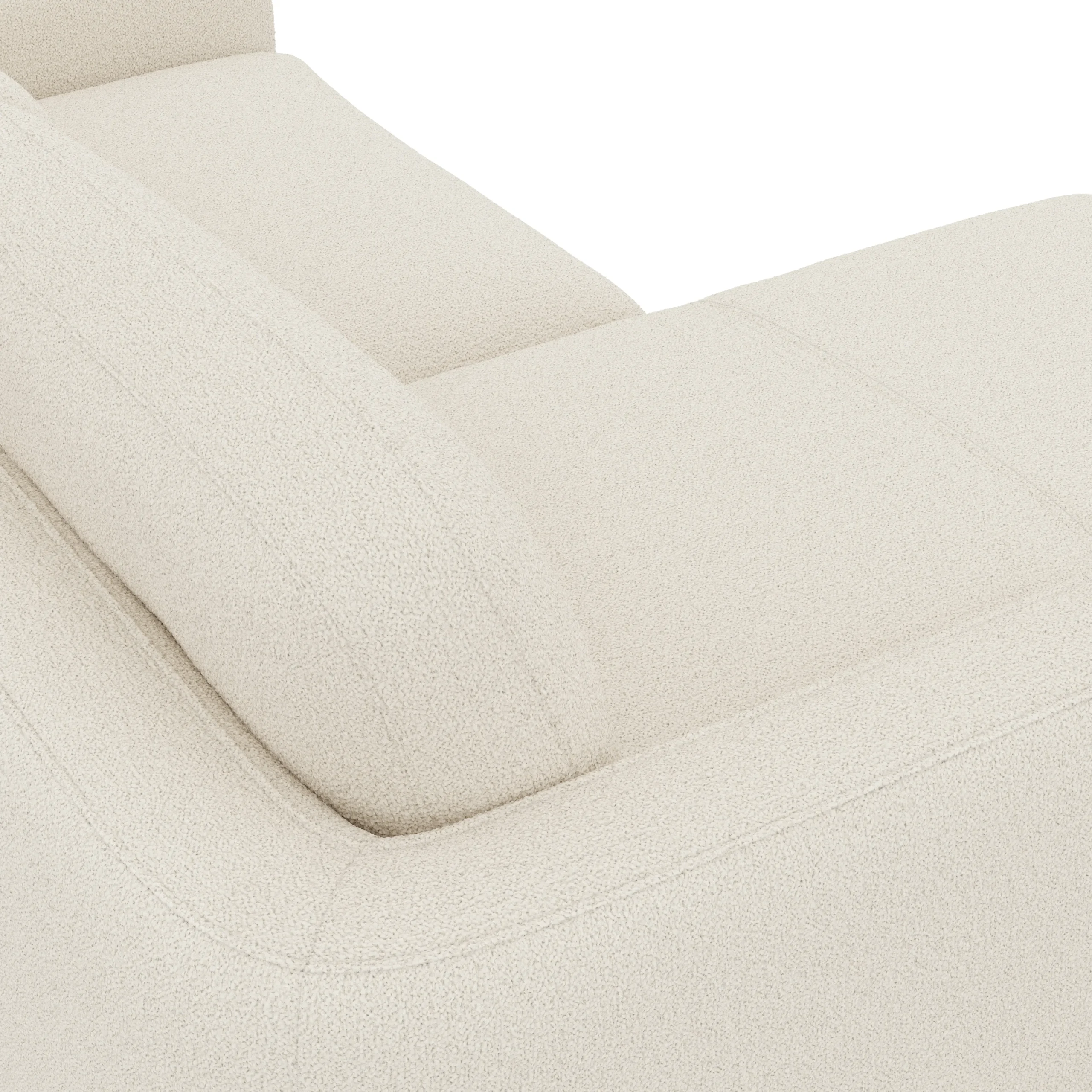 Vati 80_ Left Storage Sectional - Natural Oak and Ivory Wool Bouclé - Image 10