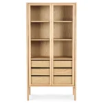 Mysen 35.5_ Glass Cabinet - Natural Oak