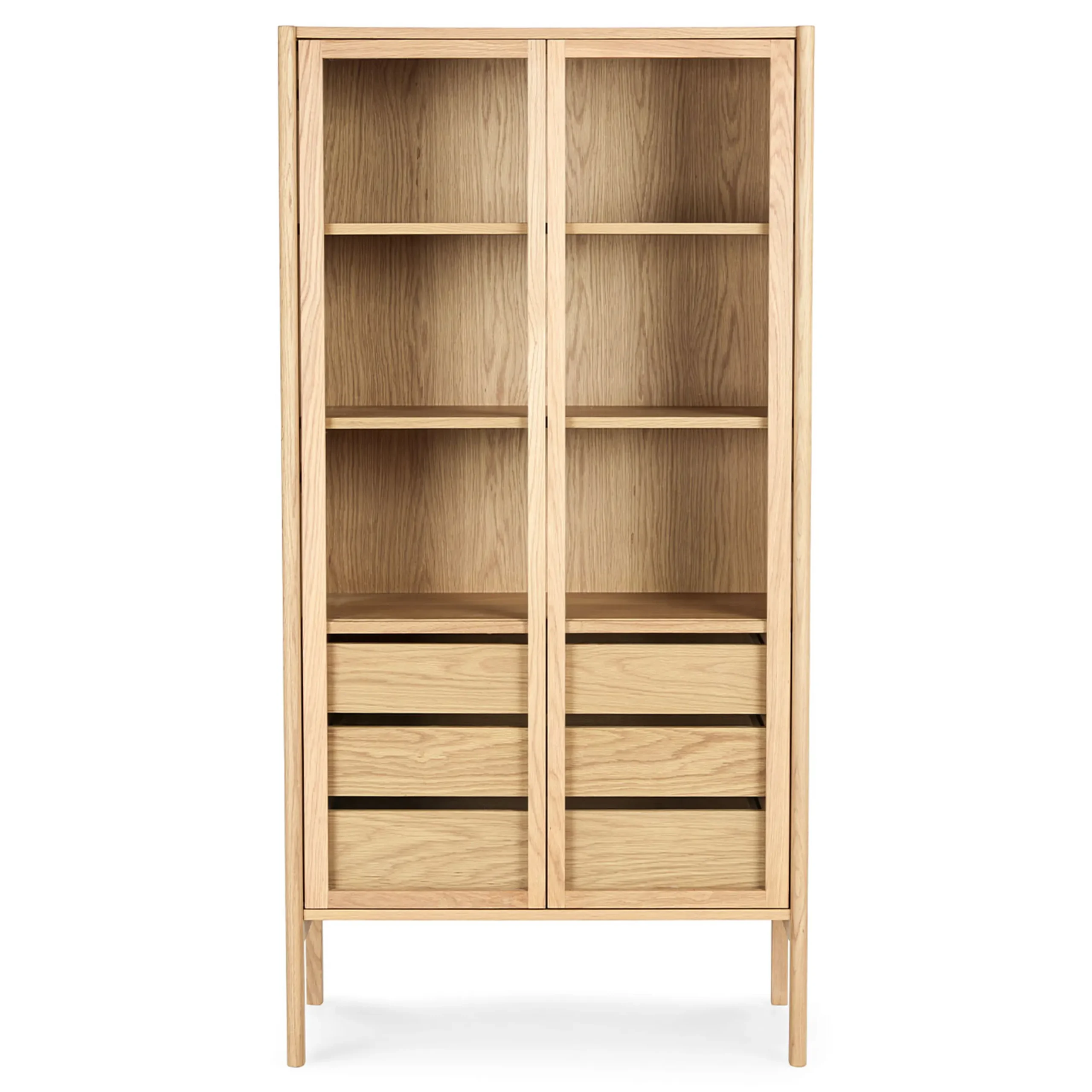 Mysen 35.5_ Glass Cabinet - Natural Oak - Image 10