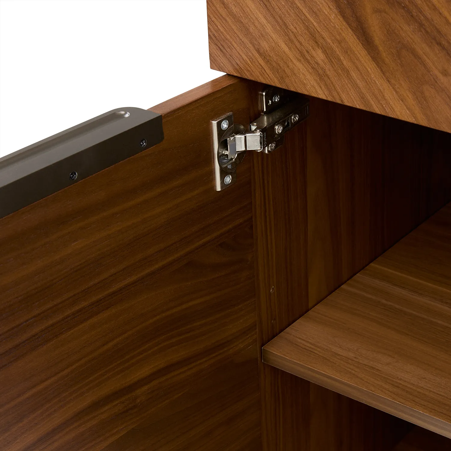 Mysen 35.5_ Glass Cabinet - Walnut - Image 10