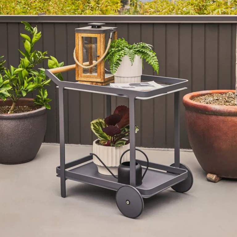 Boden Outdoor Bar Cart - Dark Gray